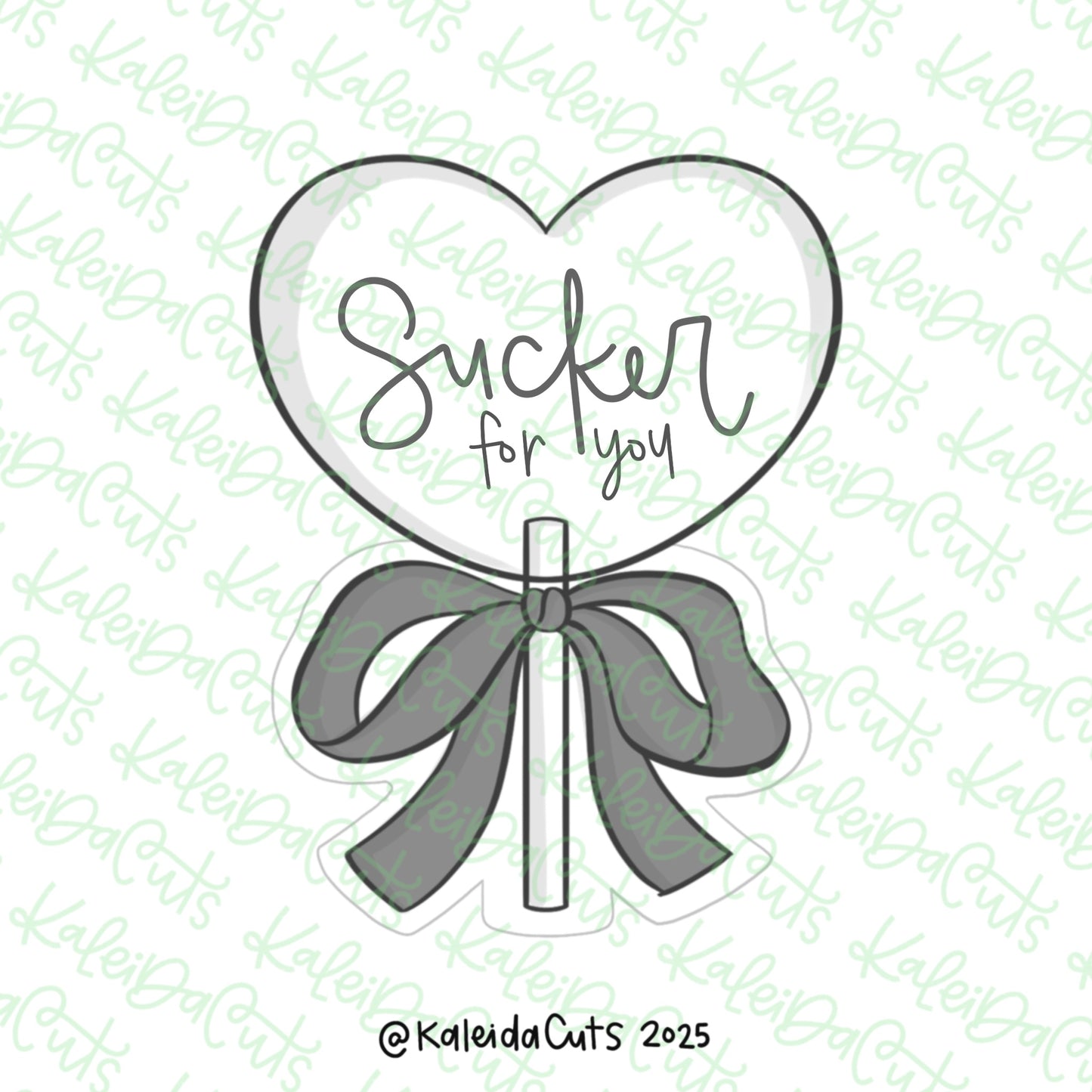 Heart Sucker Bow Cookie Cutter