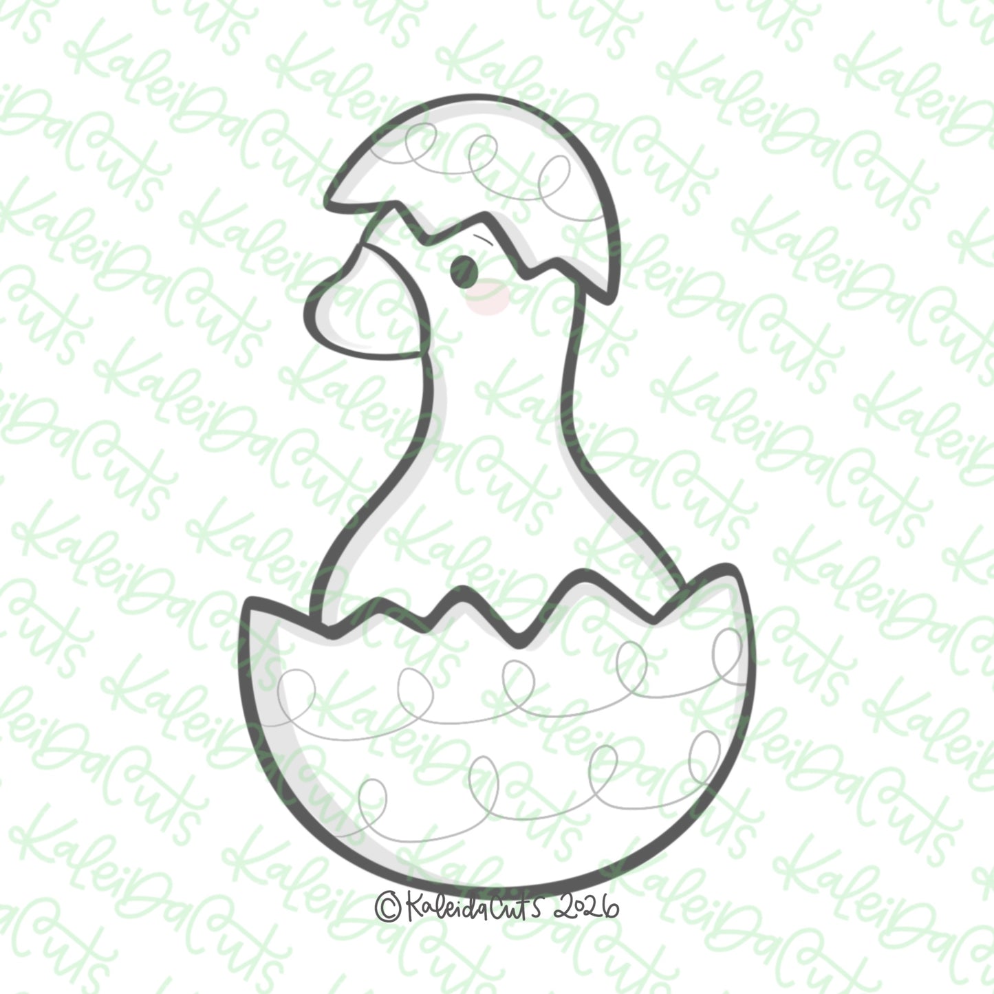 Silly Easter Goose Hatching Egg Cookie Cutter