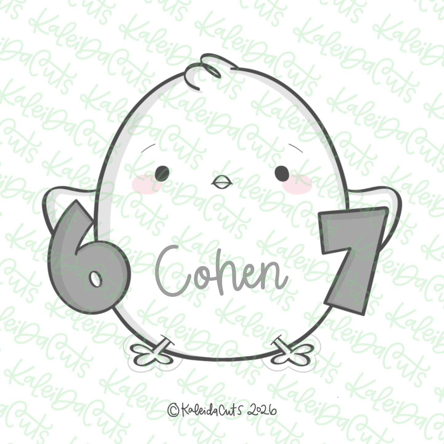 Six Seven Chick Cookie Cutter