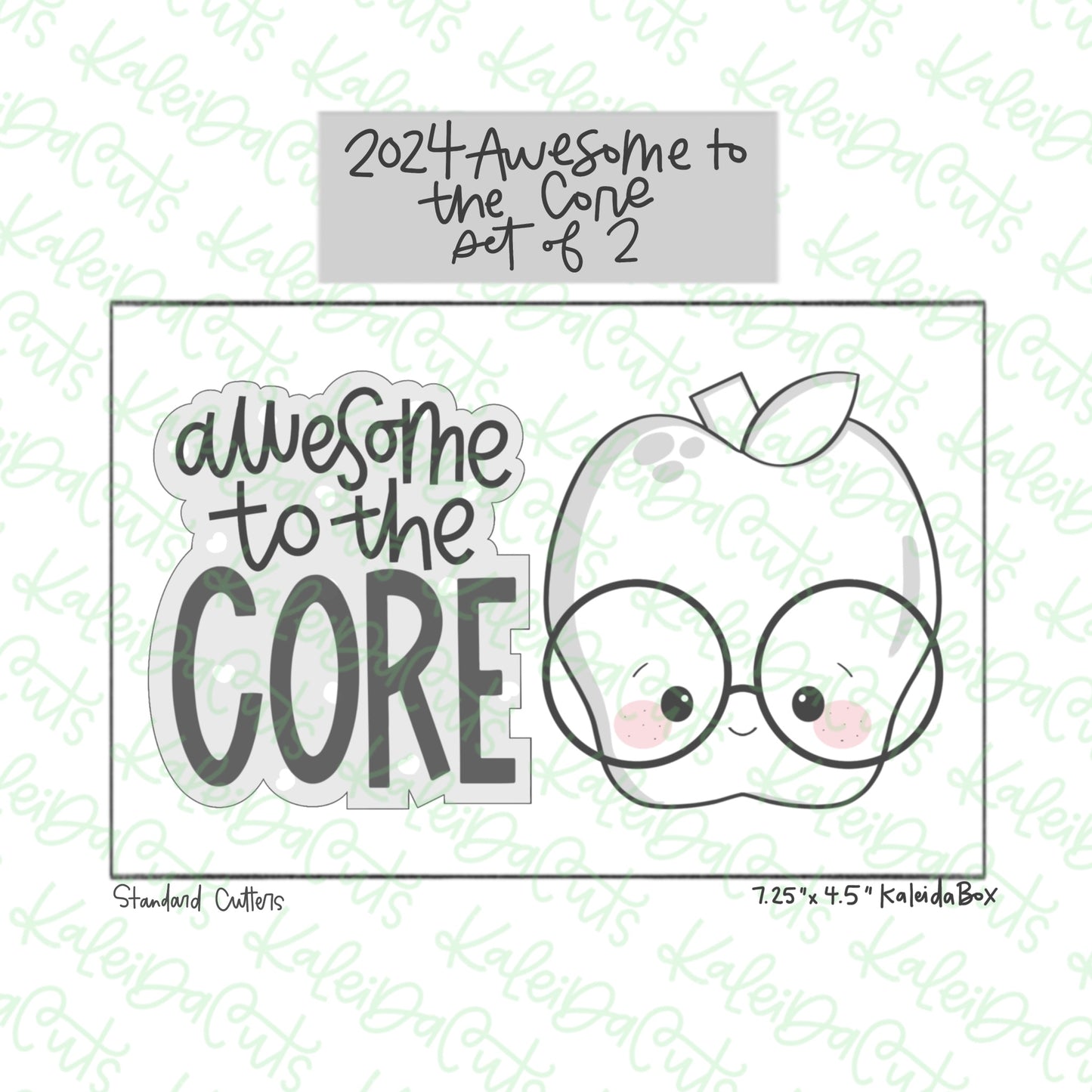 2024 Awesome to the Core Cookie Cutter Set of 2