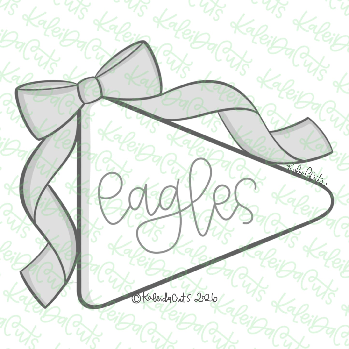 Pennant with Bow Cookie Cutter