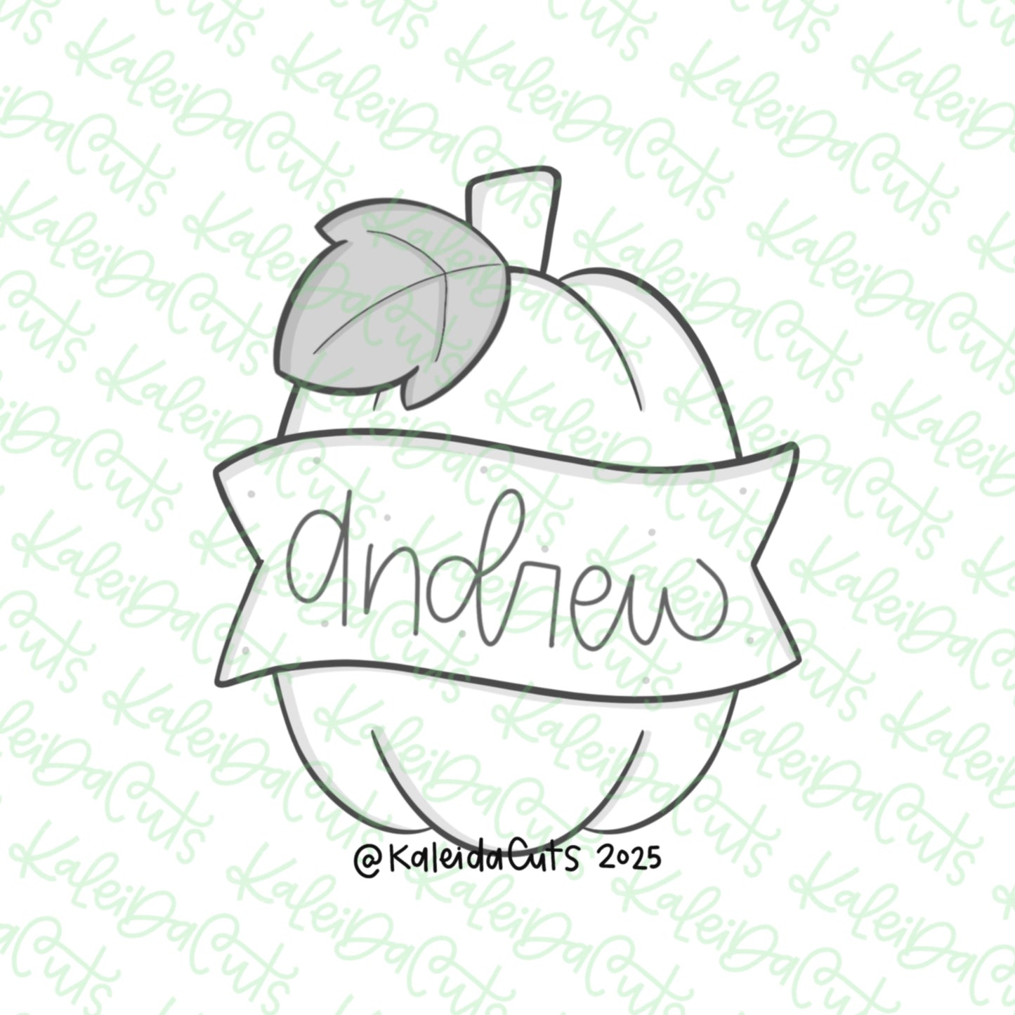 Pumpkin Banner 2025 Cookie Cutter