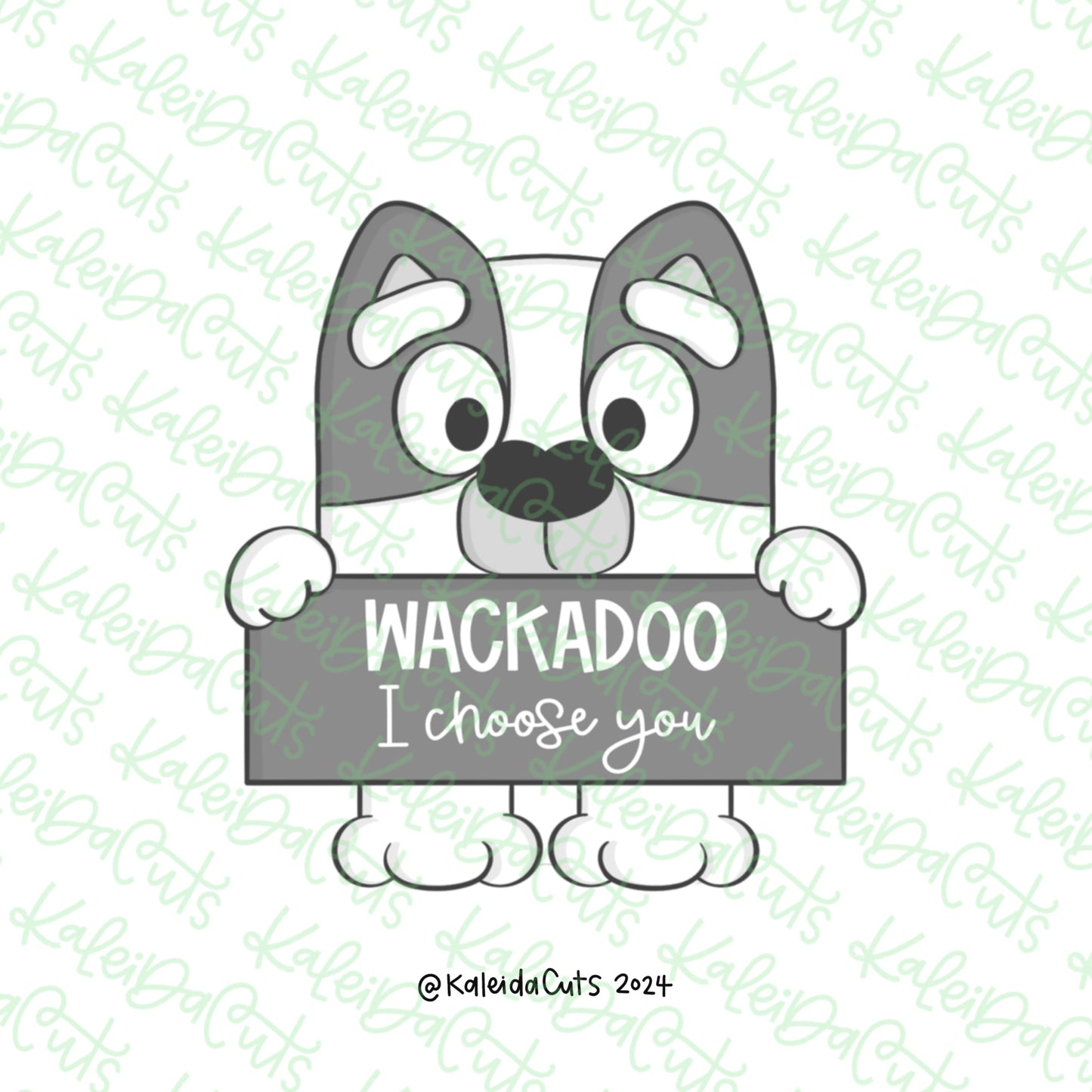 Blue Pup Plaque Cookie Cutter