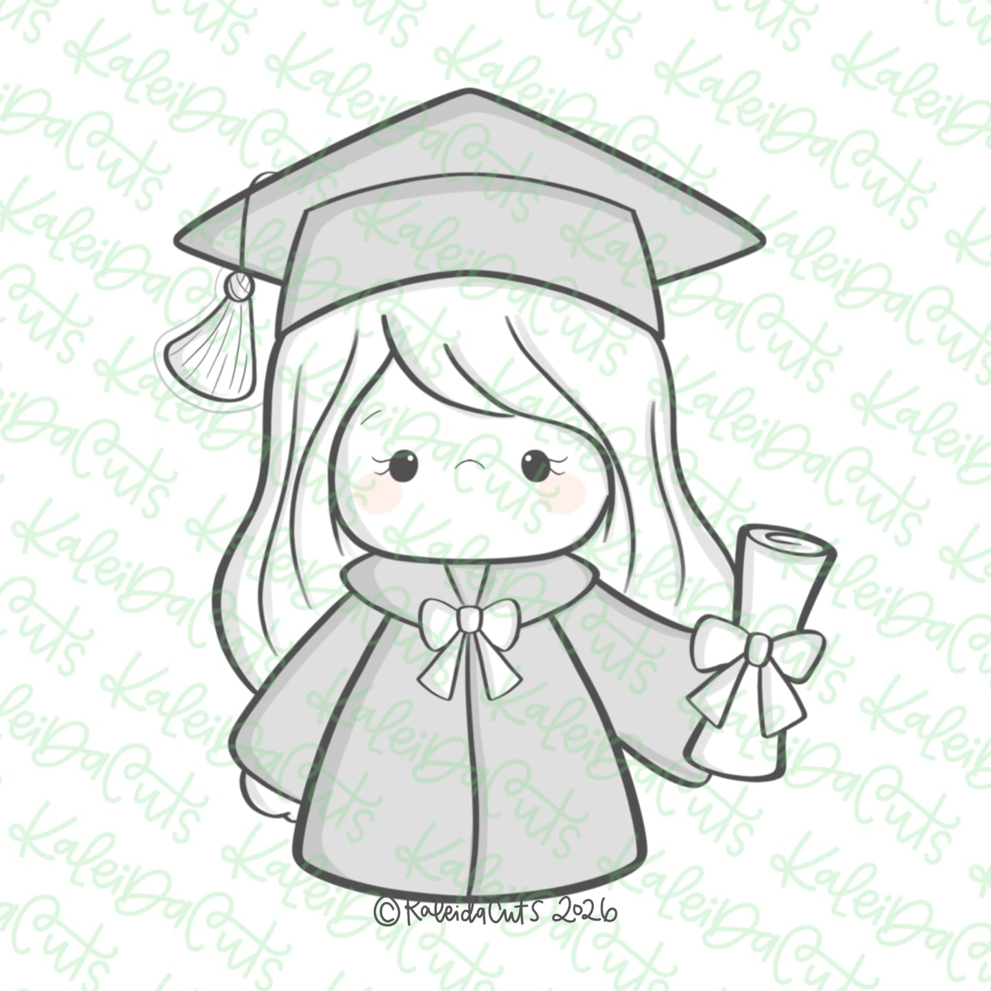 Grad Kid Girl Cookie Cutter