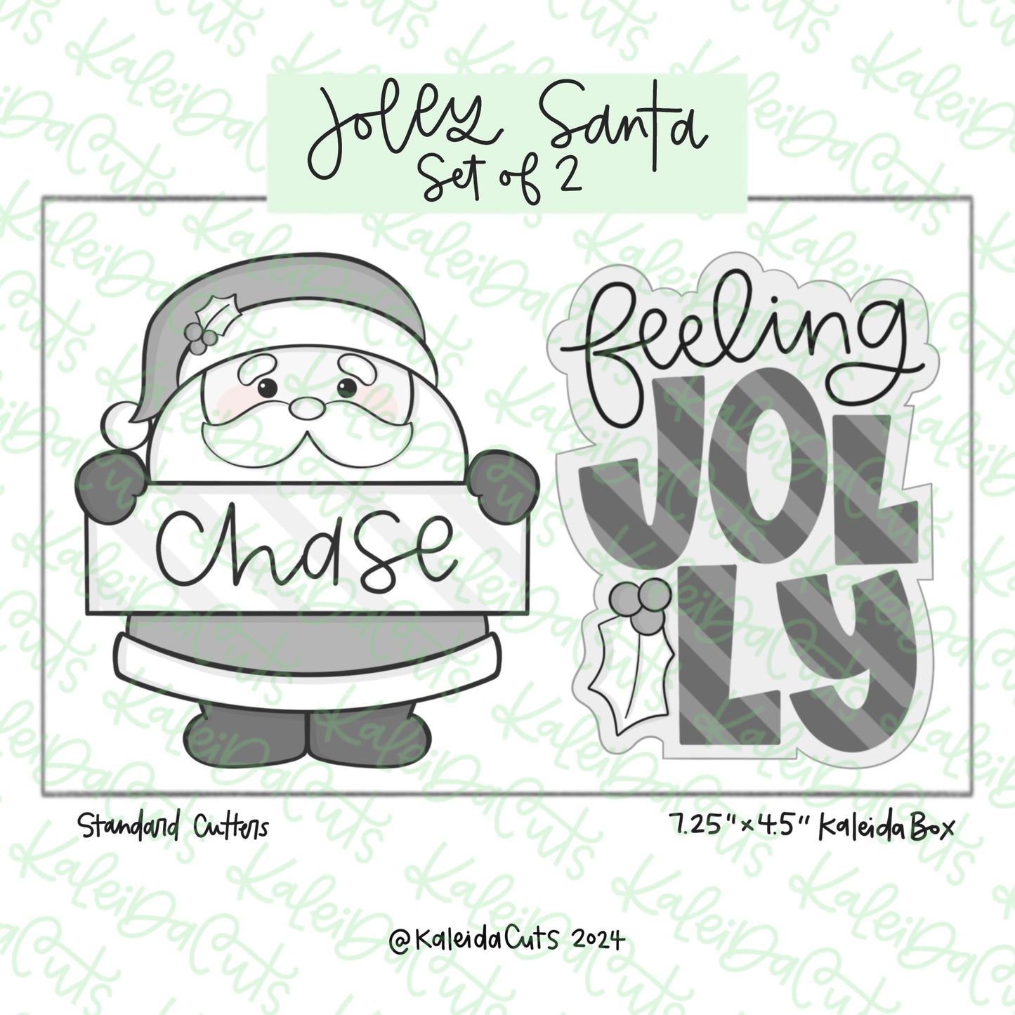 Jolly Santa Cookie Cutter Set of 2
