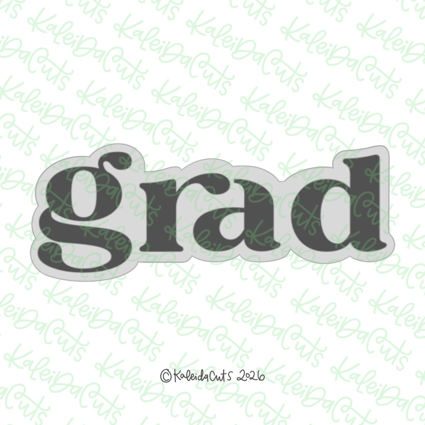 Skinny Grad Plaque 2026 Cookie Cutter