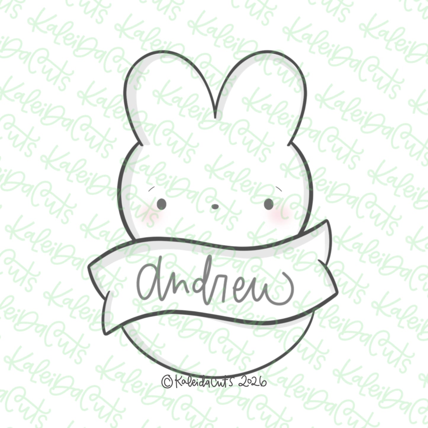 Bunny Banner Cookie Cutter
