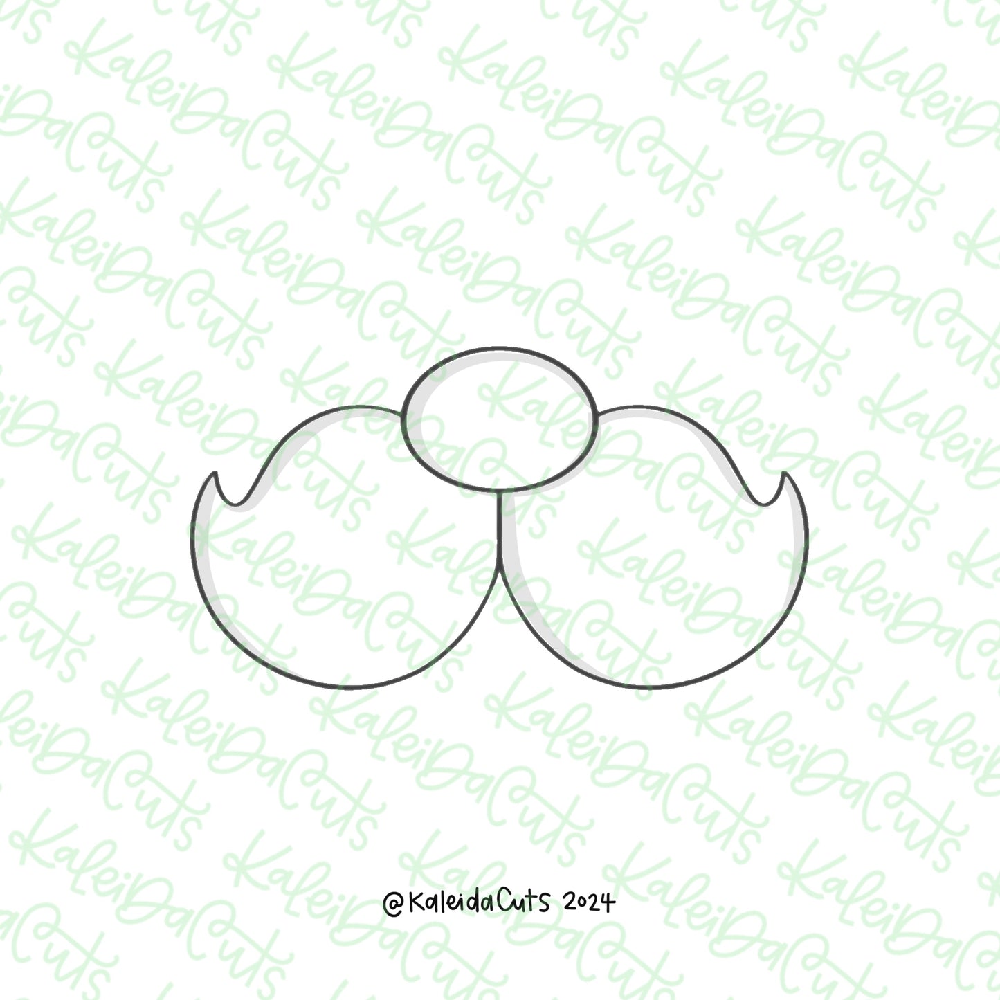 CM Santa Mustache Cookie Cutter