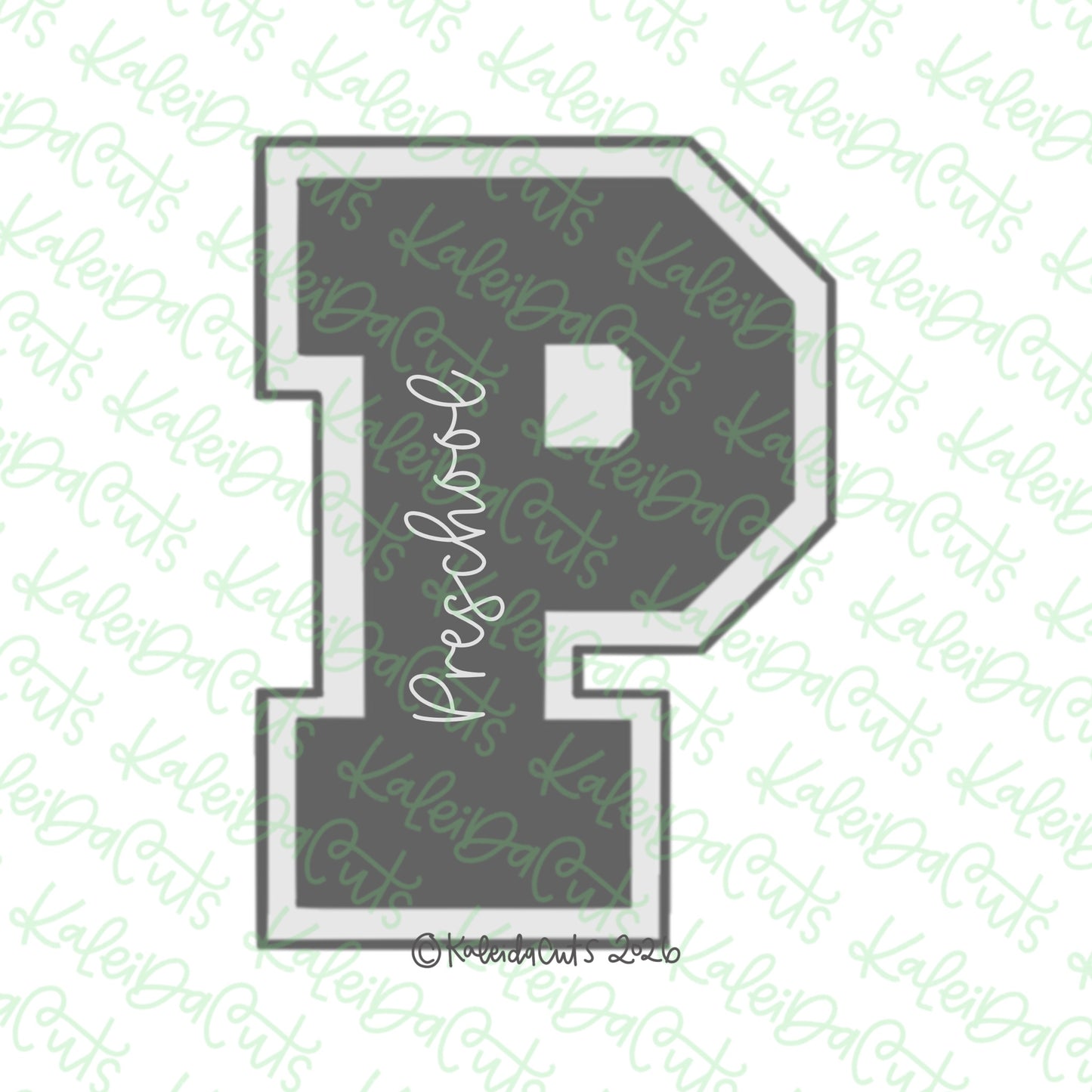 Varsity Letter P Cookie Cutter