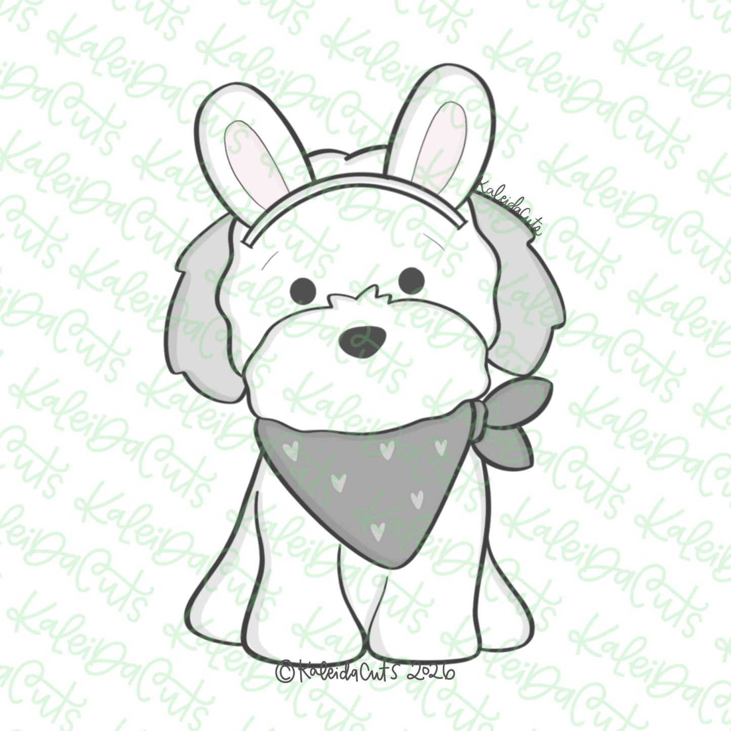Easter Scruffy Pup Cookie Cutter