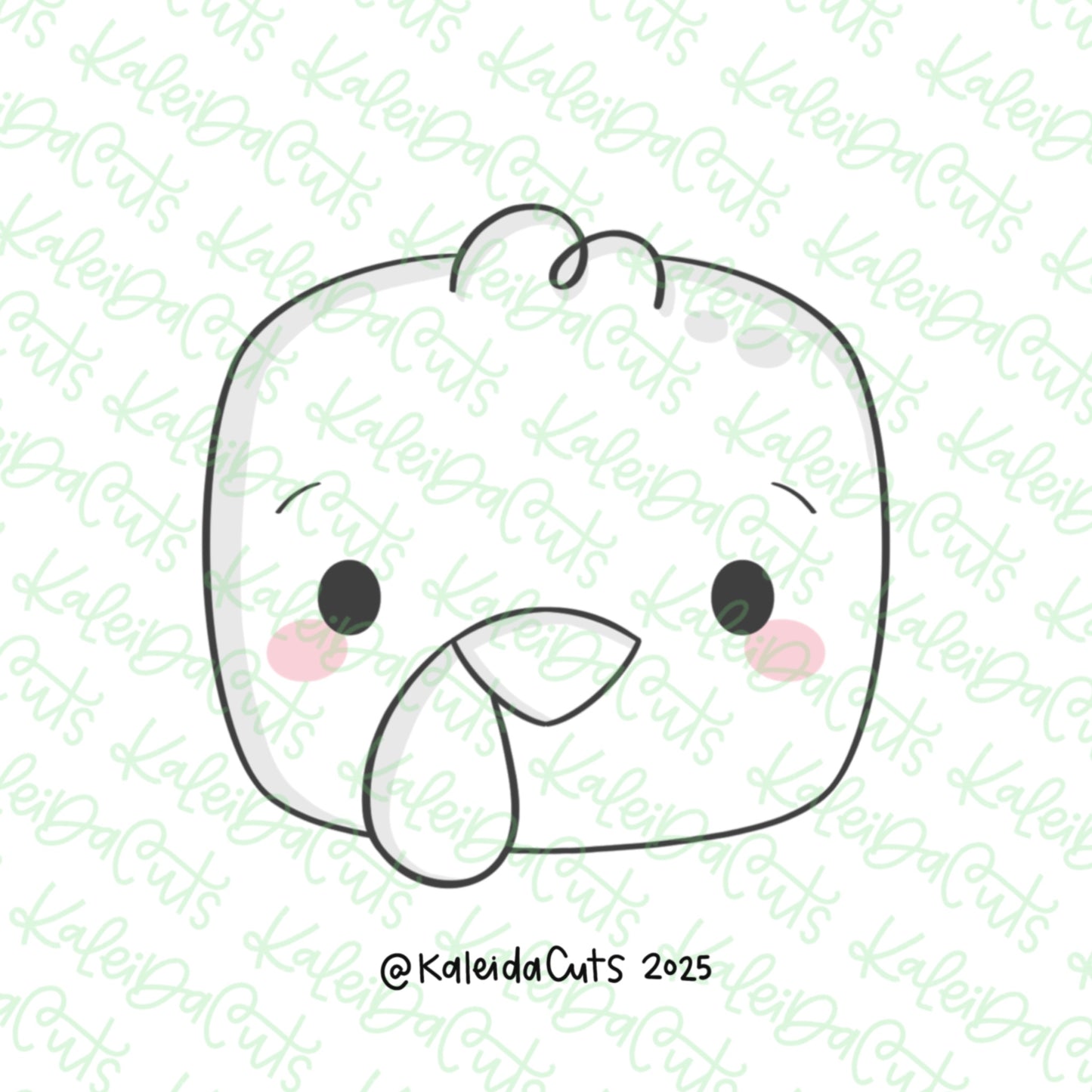 Simple Turkey Face Cookie Cutter