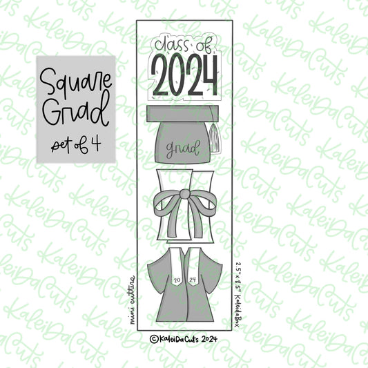Square Grad Cookie Cutter Set of 4