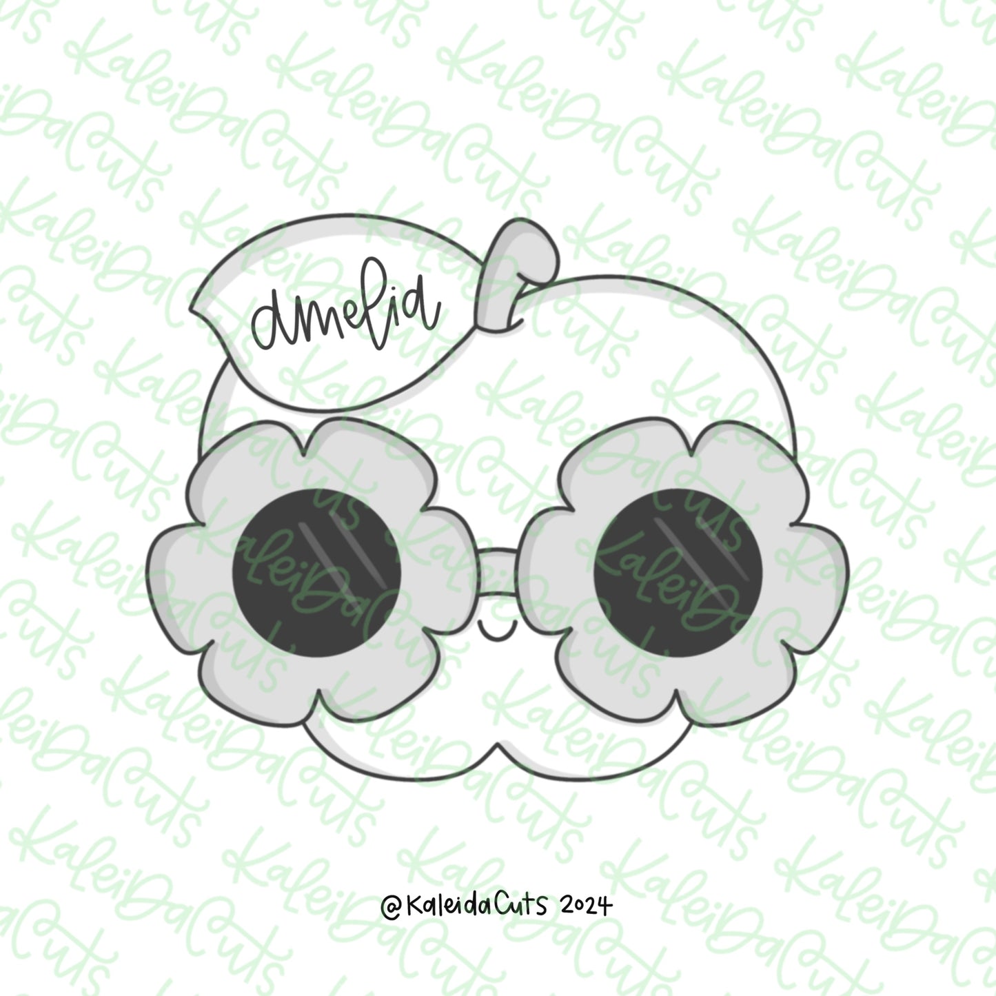 Daisy Glasses Apple Cookie Cutter