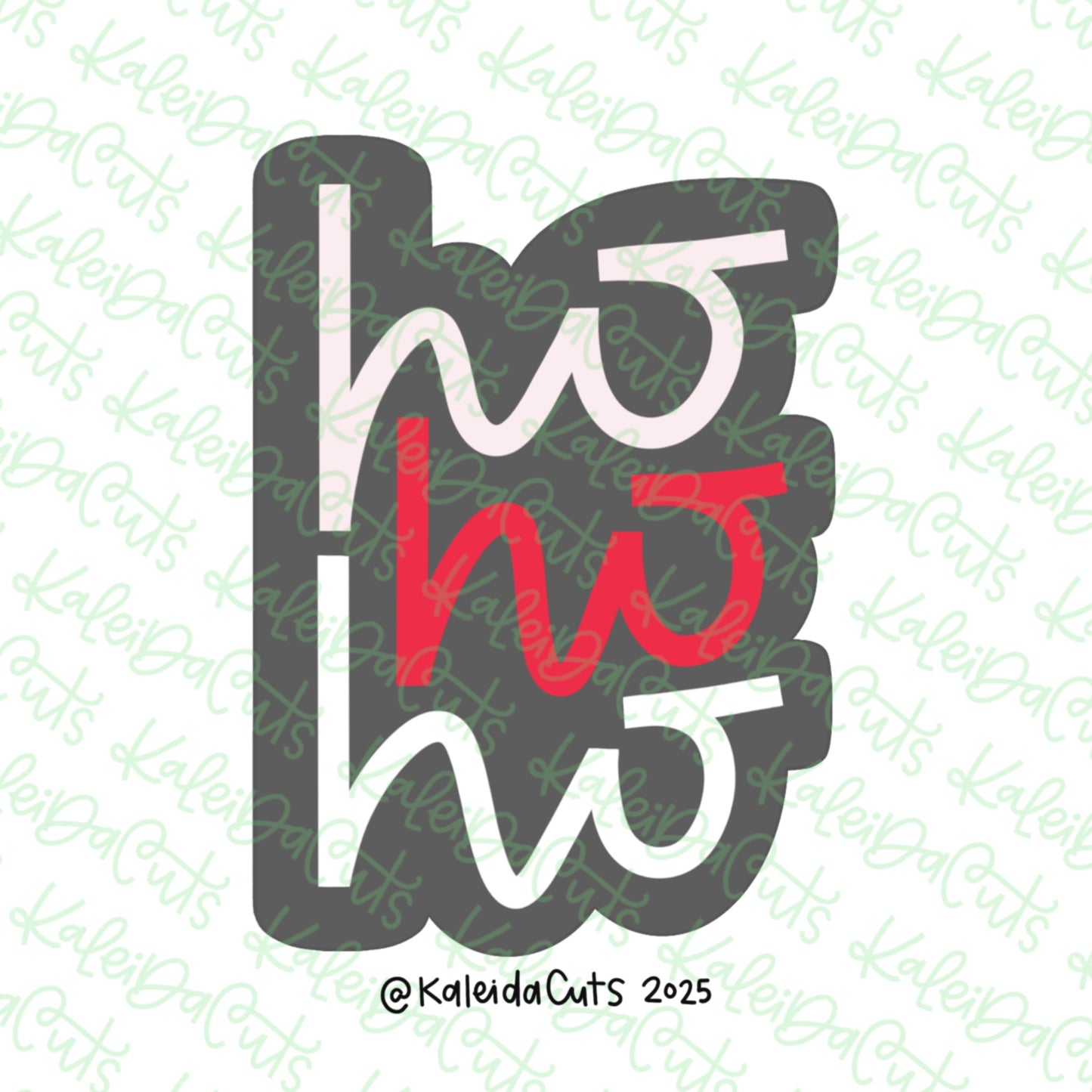 Simple Ho Ho Ho Cookie Cutter