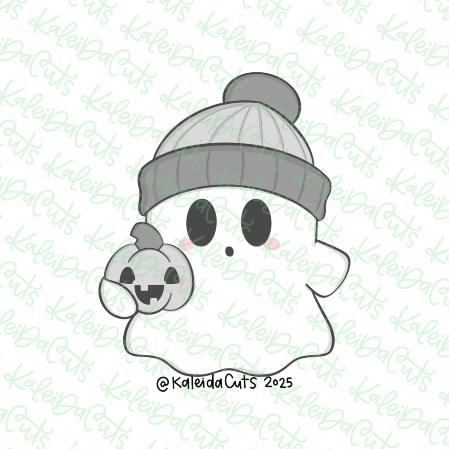 Fall Girl Ghost Cookie Cutter