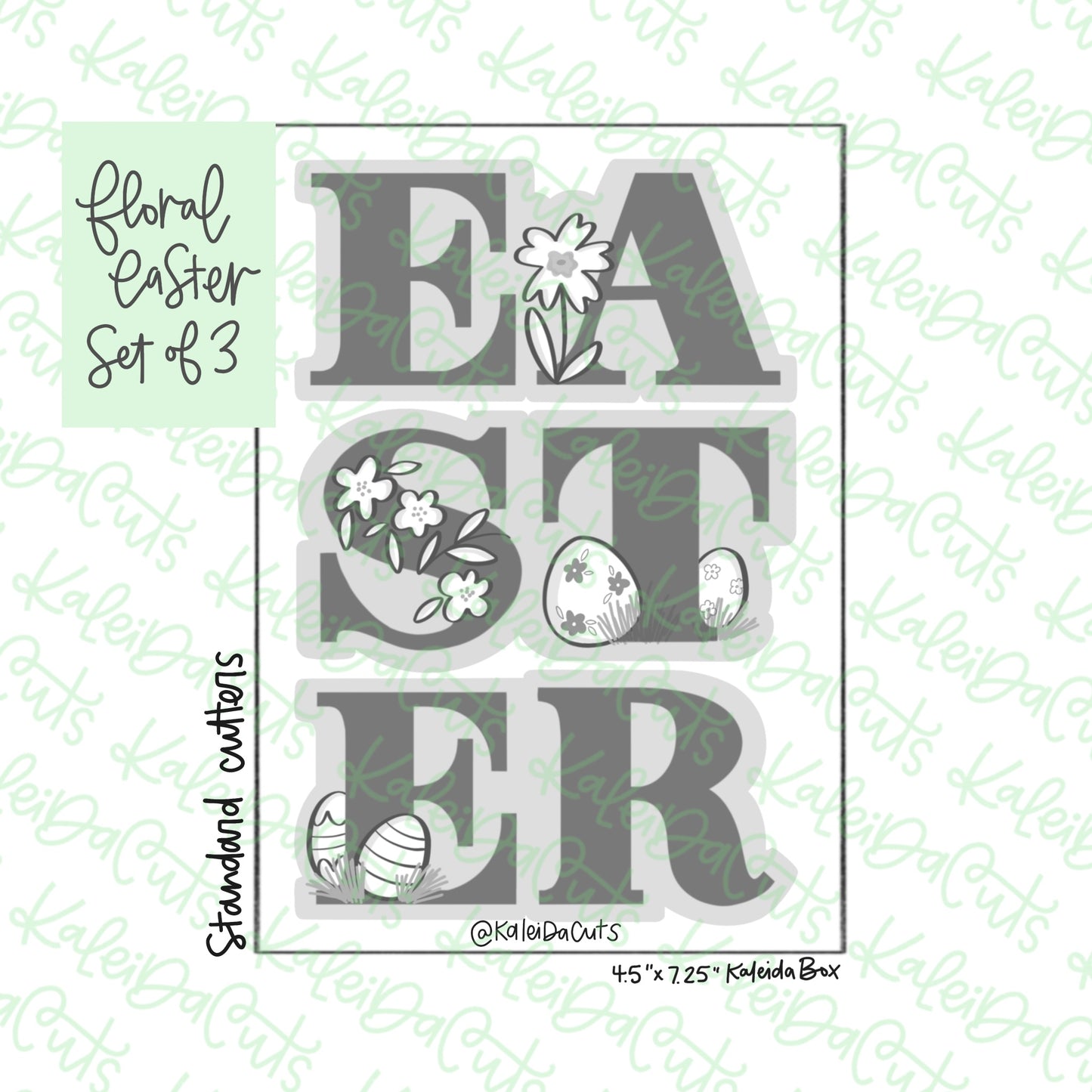 Floral Easter Cookie Cutters Set of 3