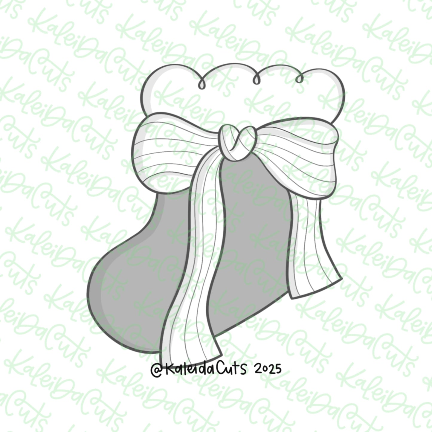 2025 Coquette Stocking Cookie Cutter