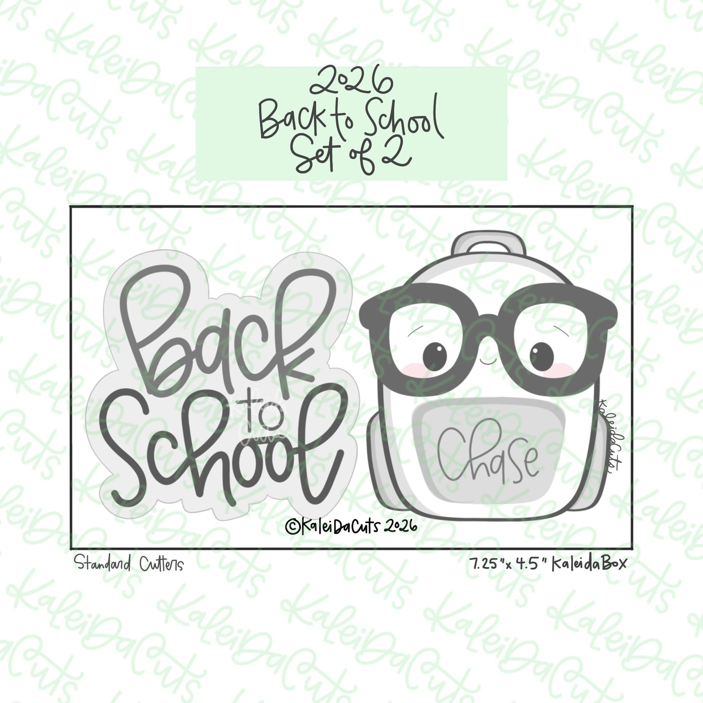 2026 Back to School Cookie Cutter Set of 2