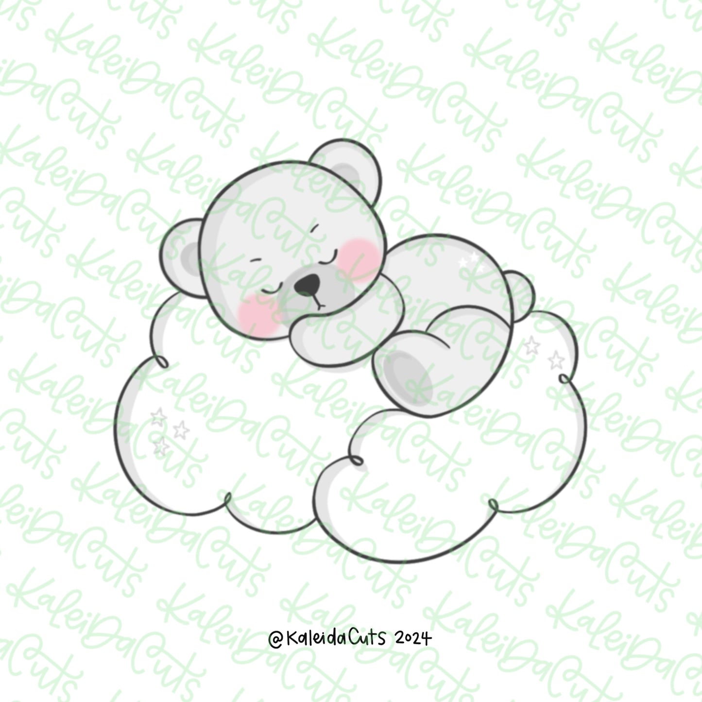Teddy Bear Cloud Cookie Cutter