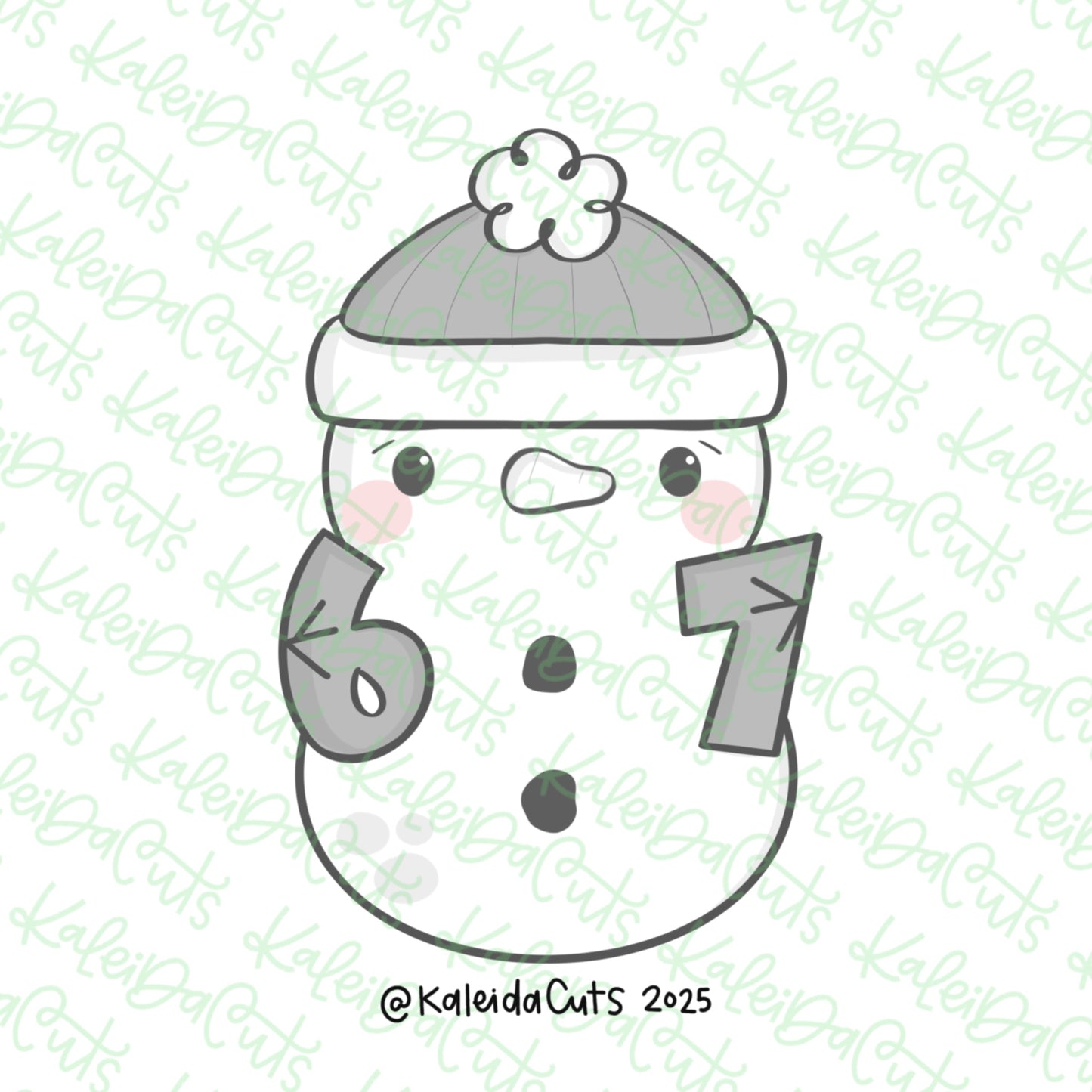 Snowman Six Seven Cookie Cutter