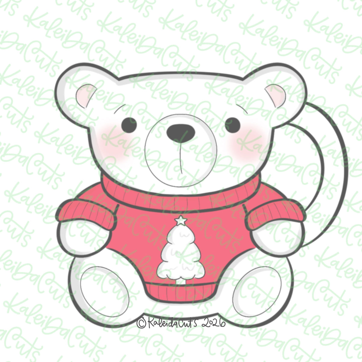 Teddy Bear Sweater Mug Cookie Cutter