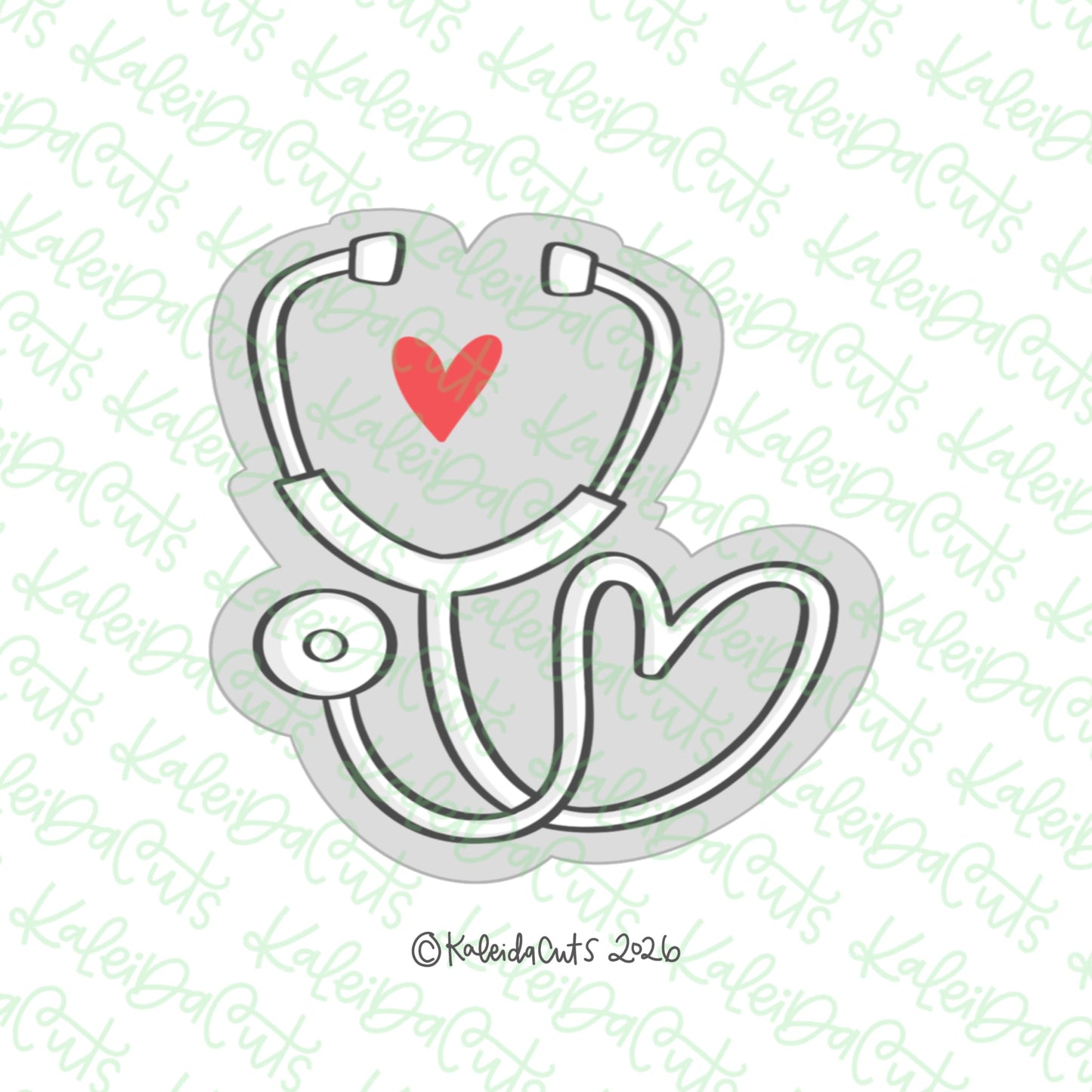 Stethoscope Heart Loop Cookie Cutter