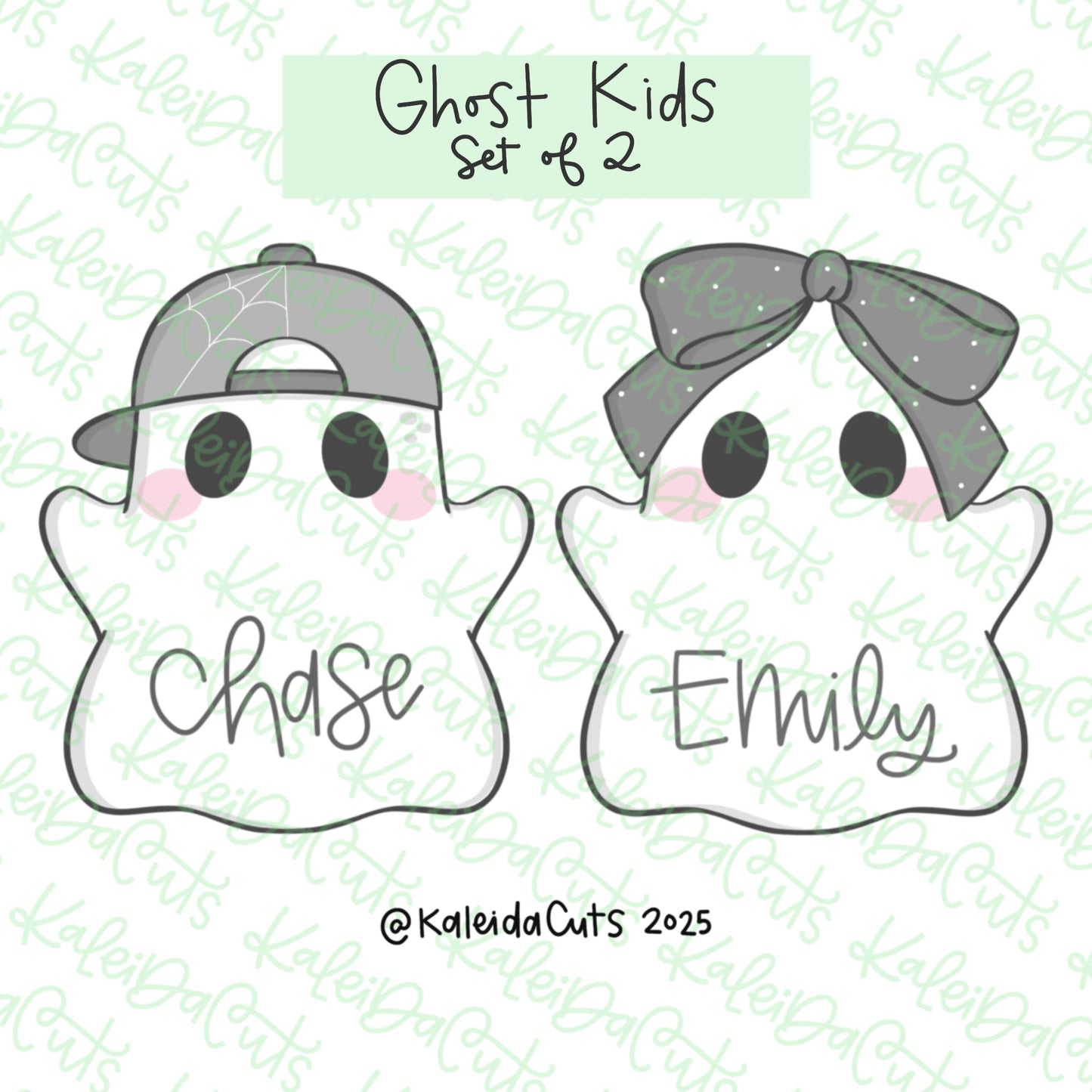 Ghostly Kids Cookie Cutter Set of 2