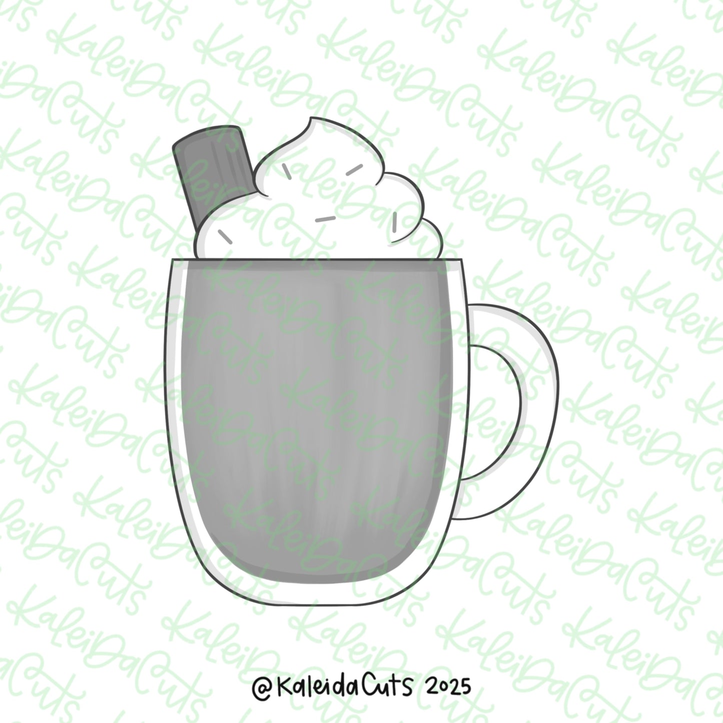 Glass Mug with Whip Cookie Cutter