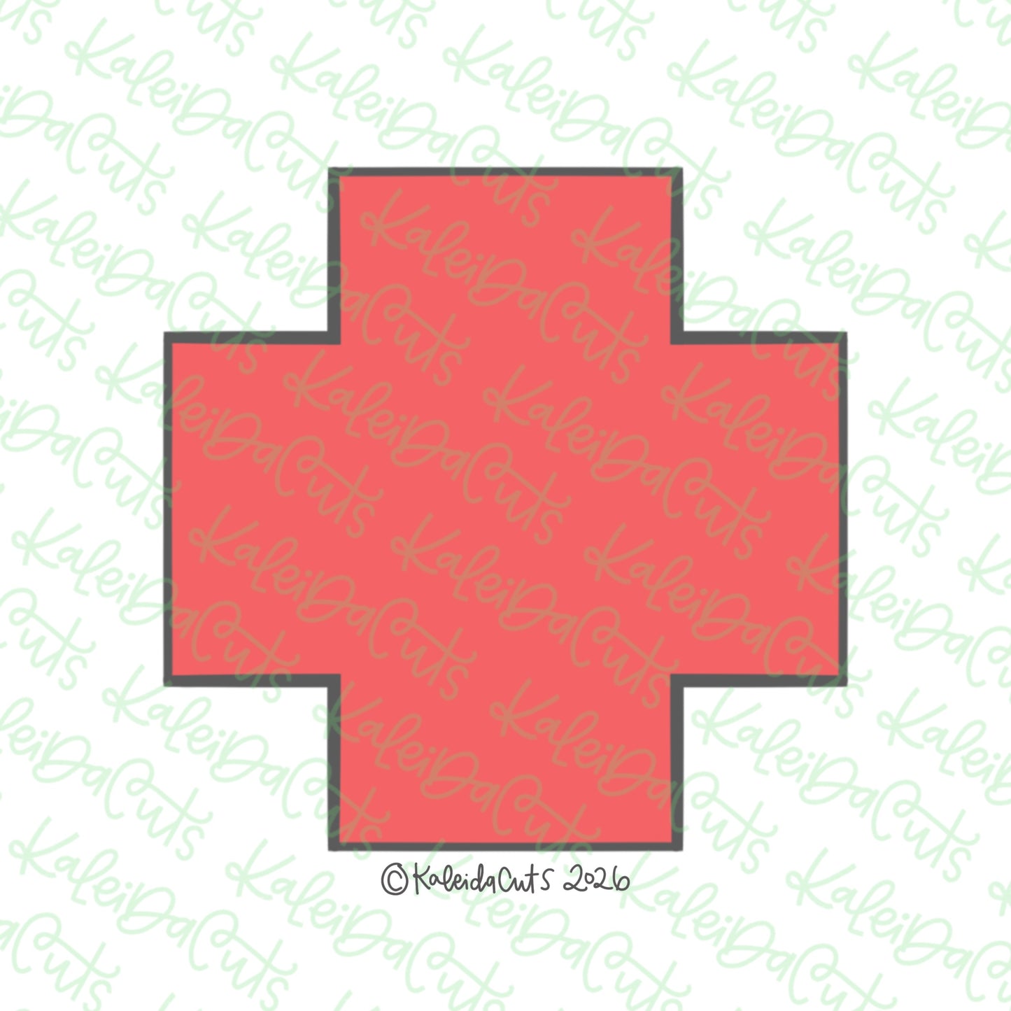 Chunky Red Cross Cookie Cutter