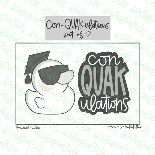 ConQUAKulations Cookie Cutter Set of 2