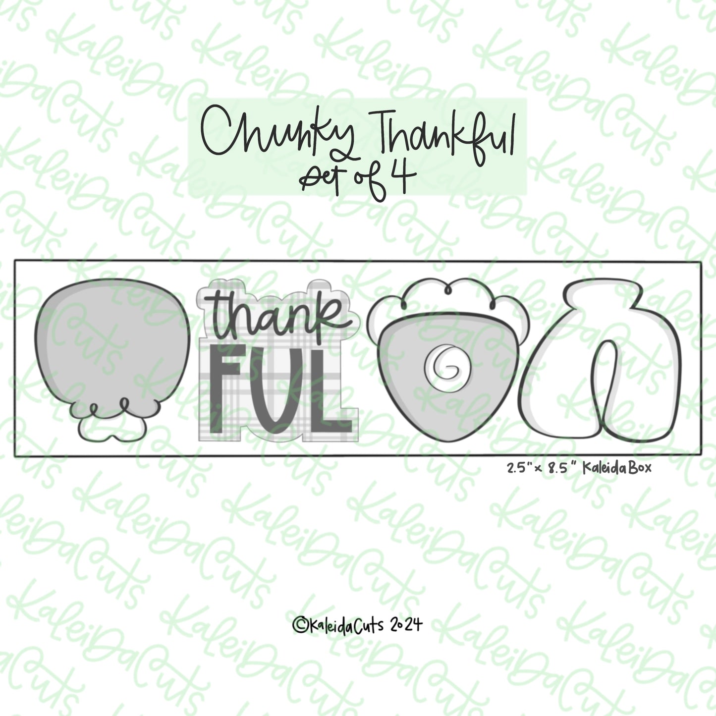 Chunky Thankful Cookie Cutter Set of 4