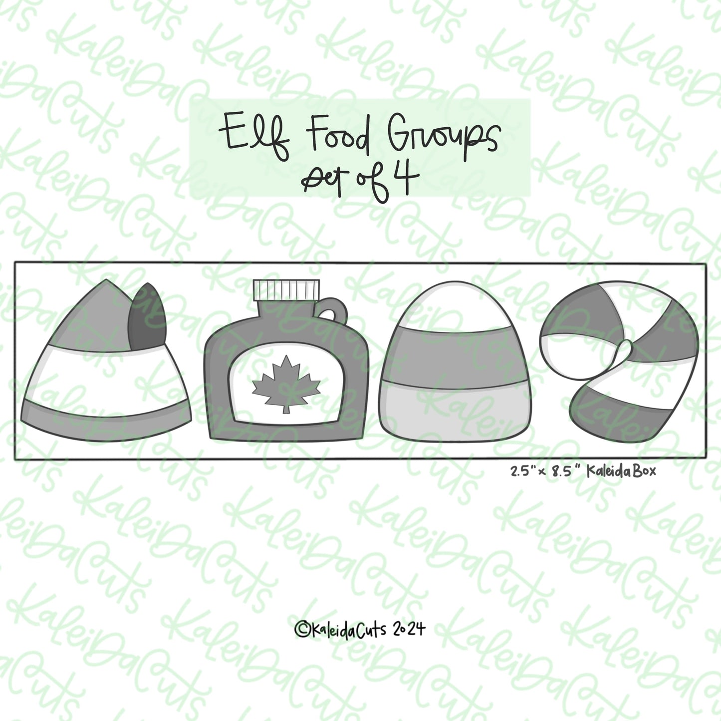 Elf Food Groups Cookie Cutter Set of 4