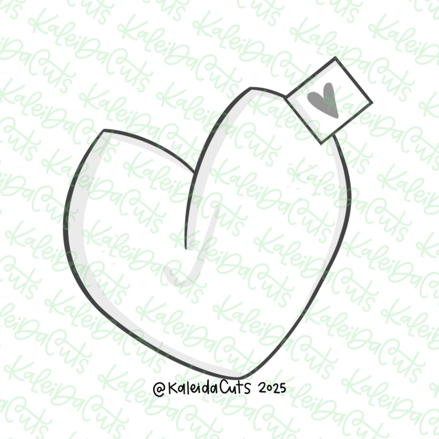 Heart Fortune Cookie Cookie Cutter