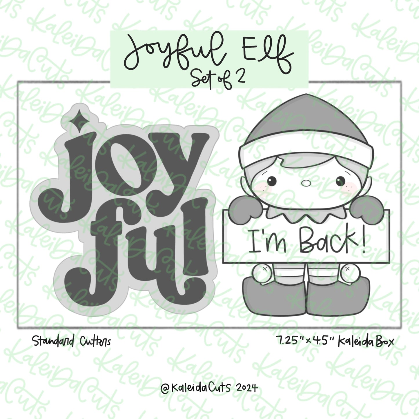 Joyful Elf Cookie Cutter Set of 2