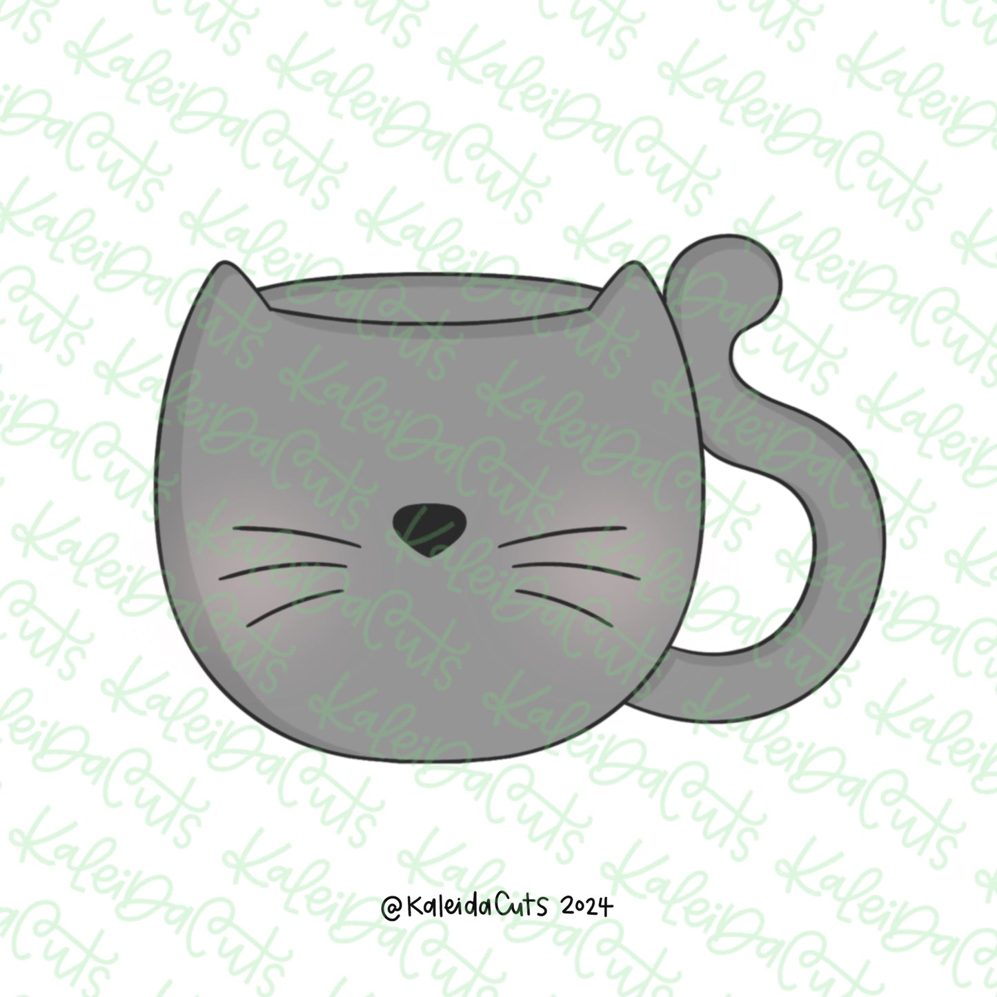 Coffee Cat Cup Cookie Cutter