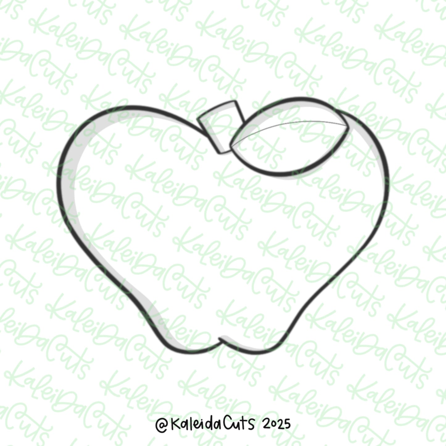 Wide Apple Cookie Cutter