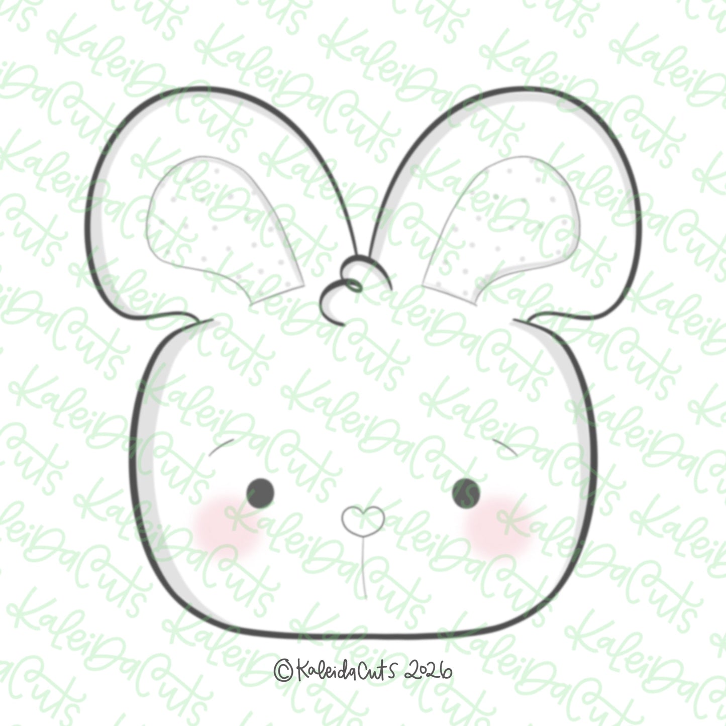 Simple Bunny Face Cookie Cutter