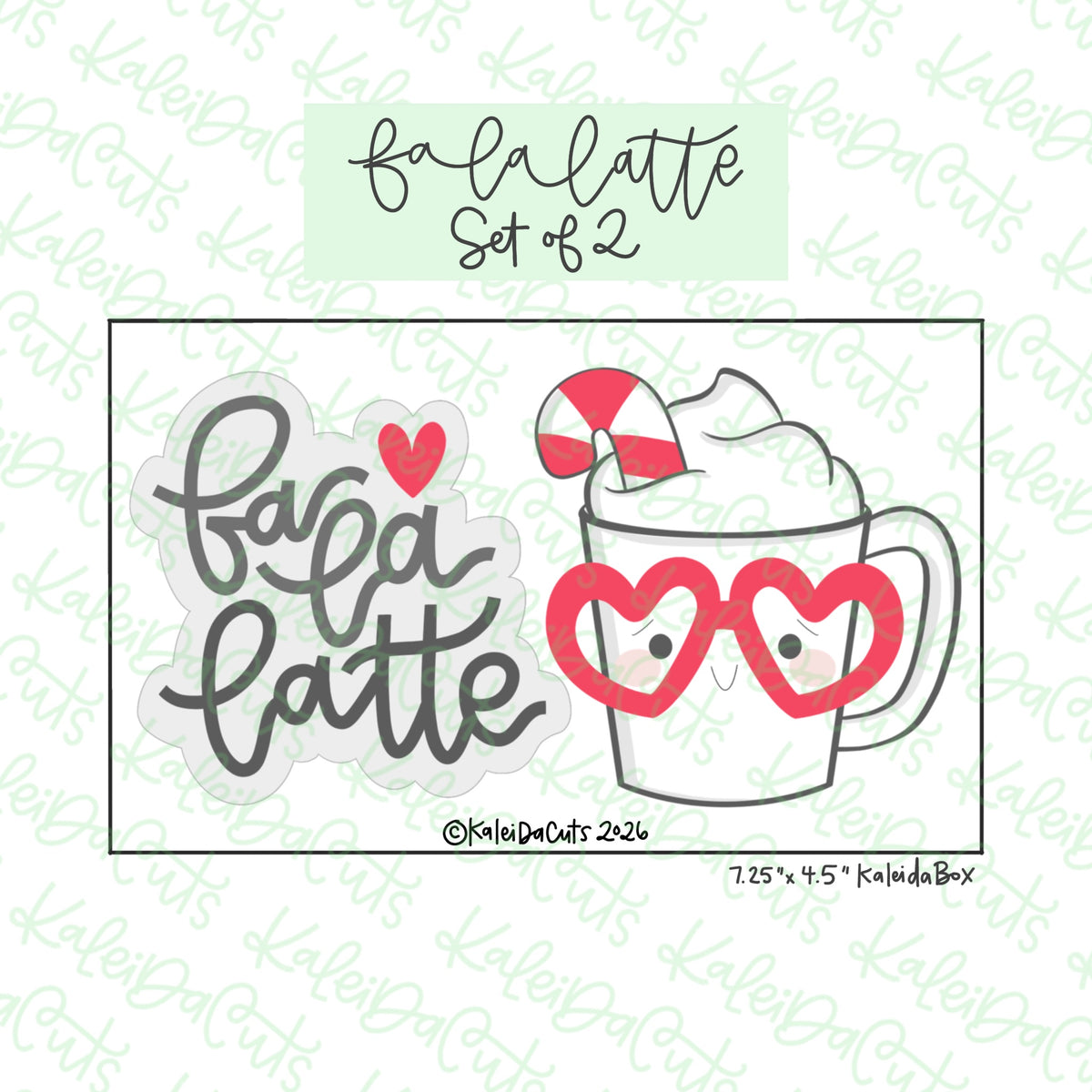 Fa La Latte Cookie Cutter Set of 2
