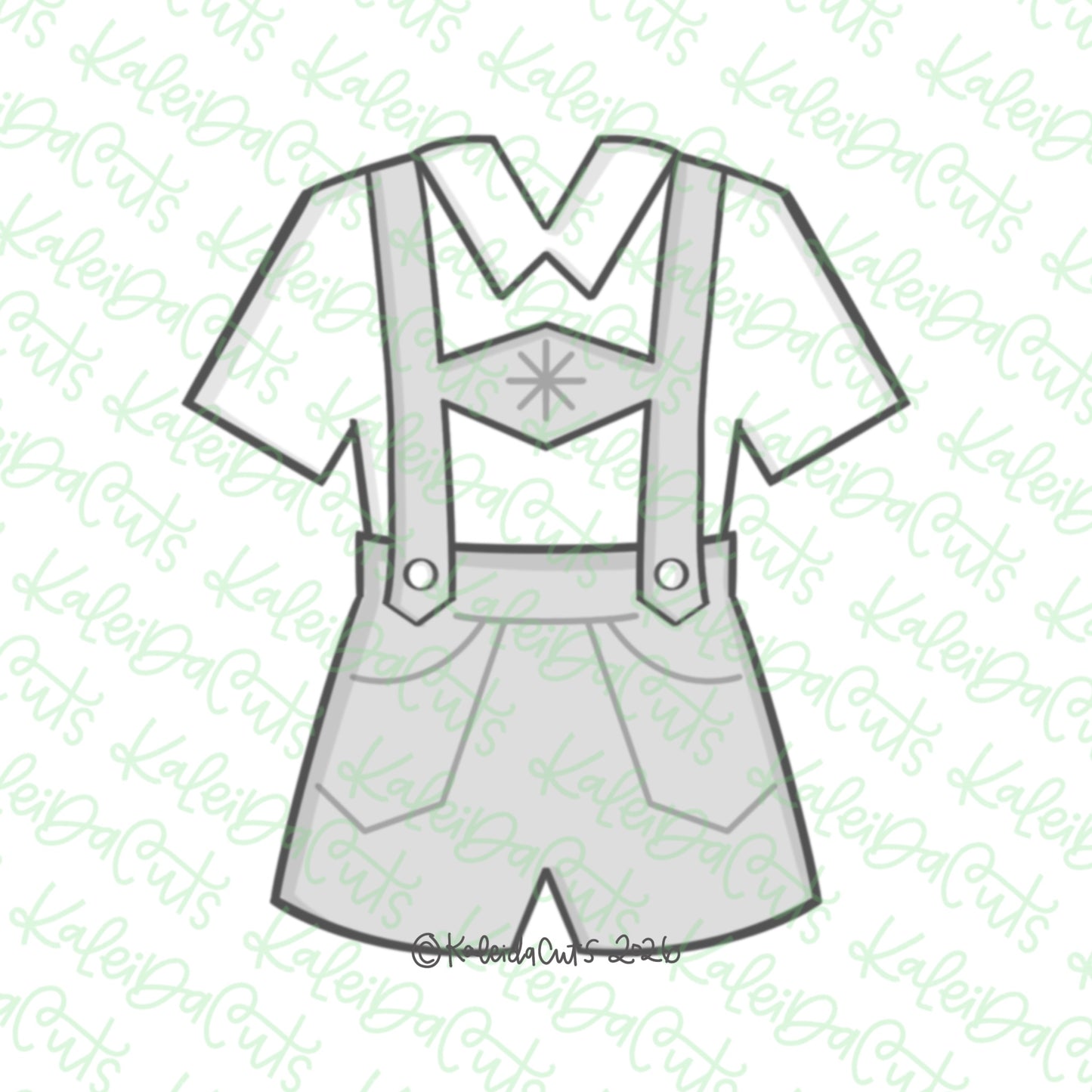 Oktoberfest Overalls Cookie Cutter