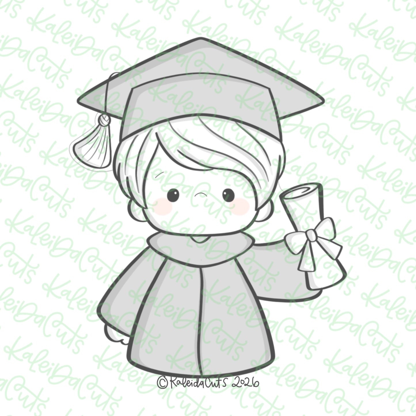 Grad Kid Boy Cookie Cutter