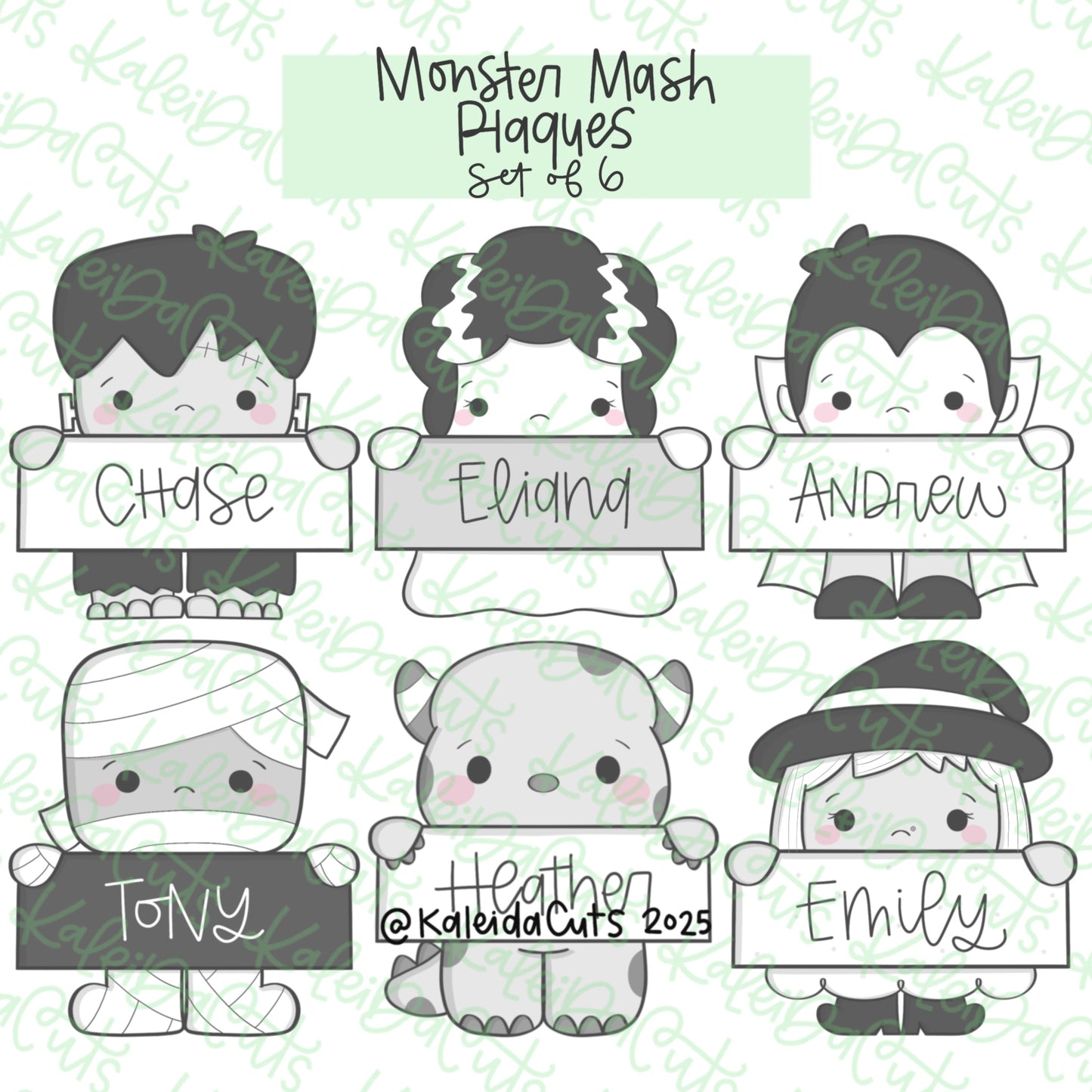 Monster Mash Plaques Cookie Cutter Set of 6