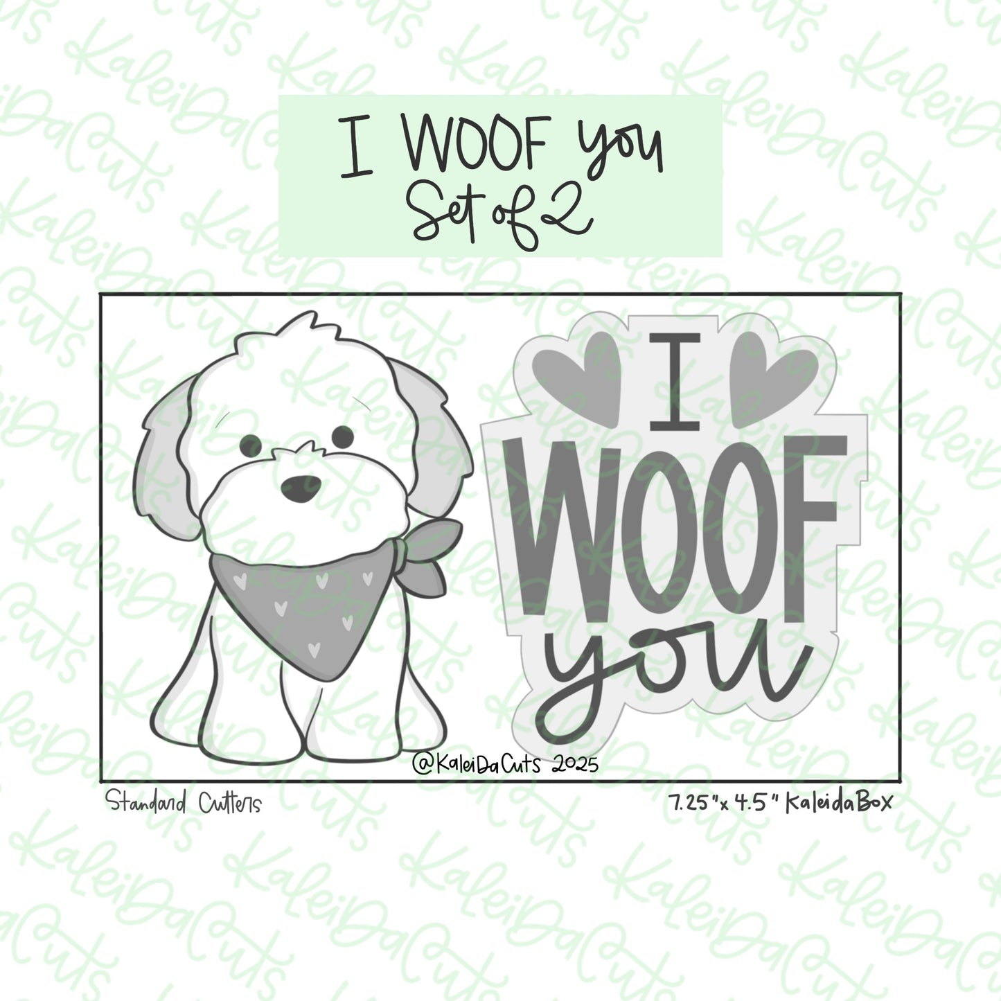 I Woof You Cookie Cutter Set of 2
