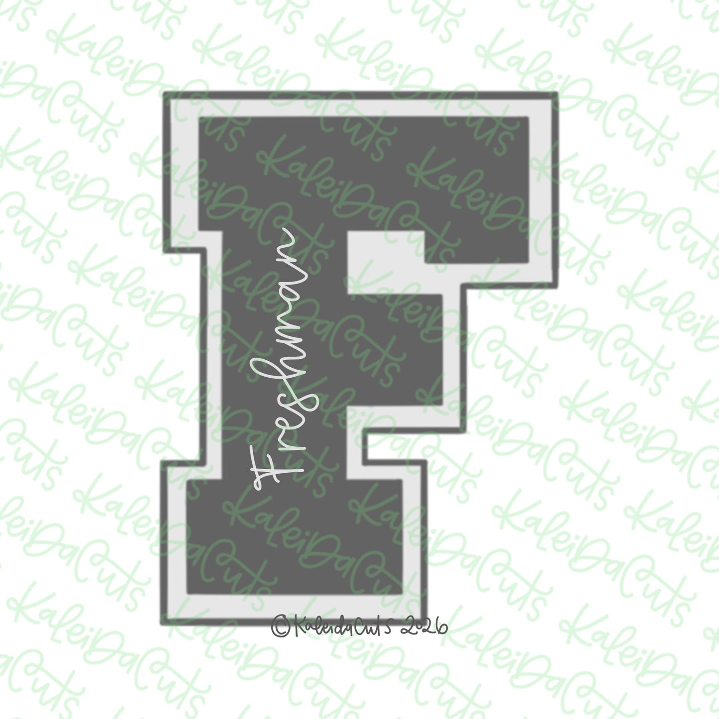 Varsity Letter F Cookie Cutter