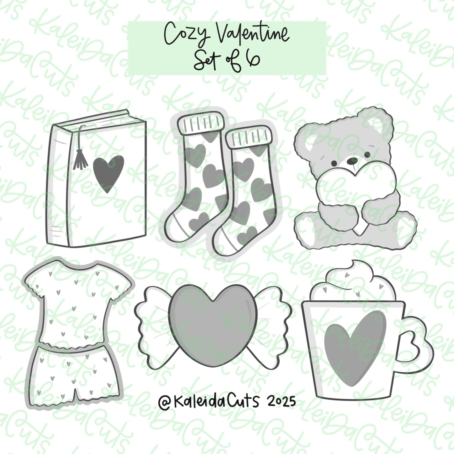 Cozy Valentine Cookie Cutter Set of 6