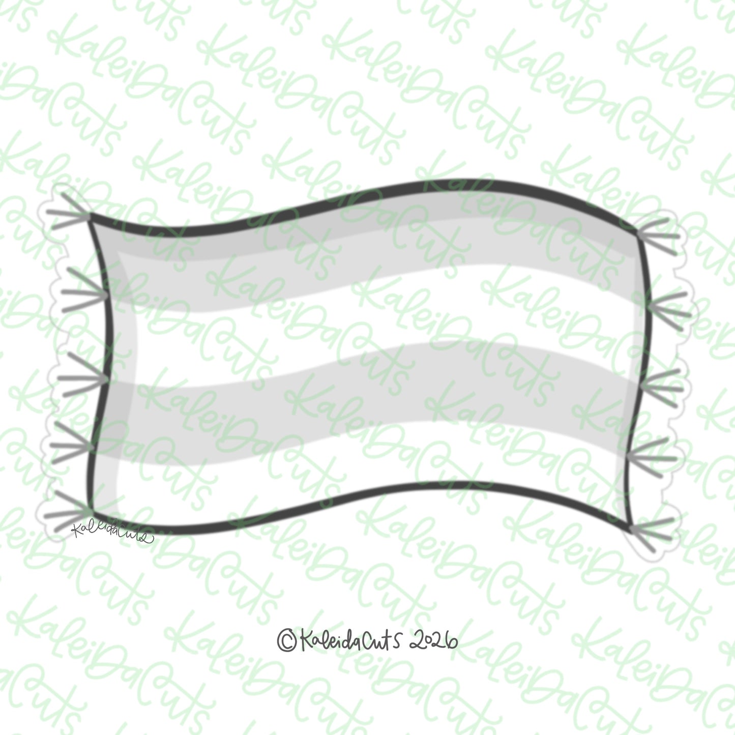 Pool Towel Fringe Cookie Cutter