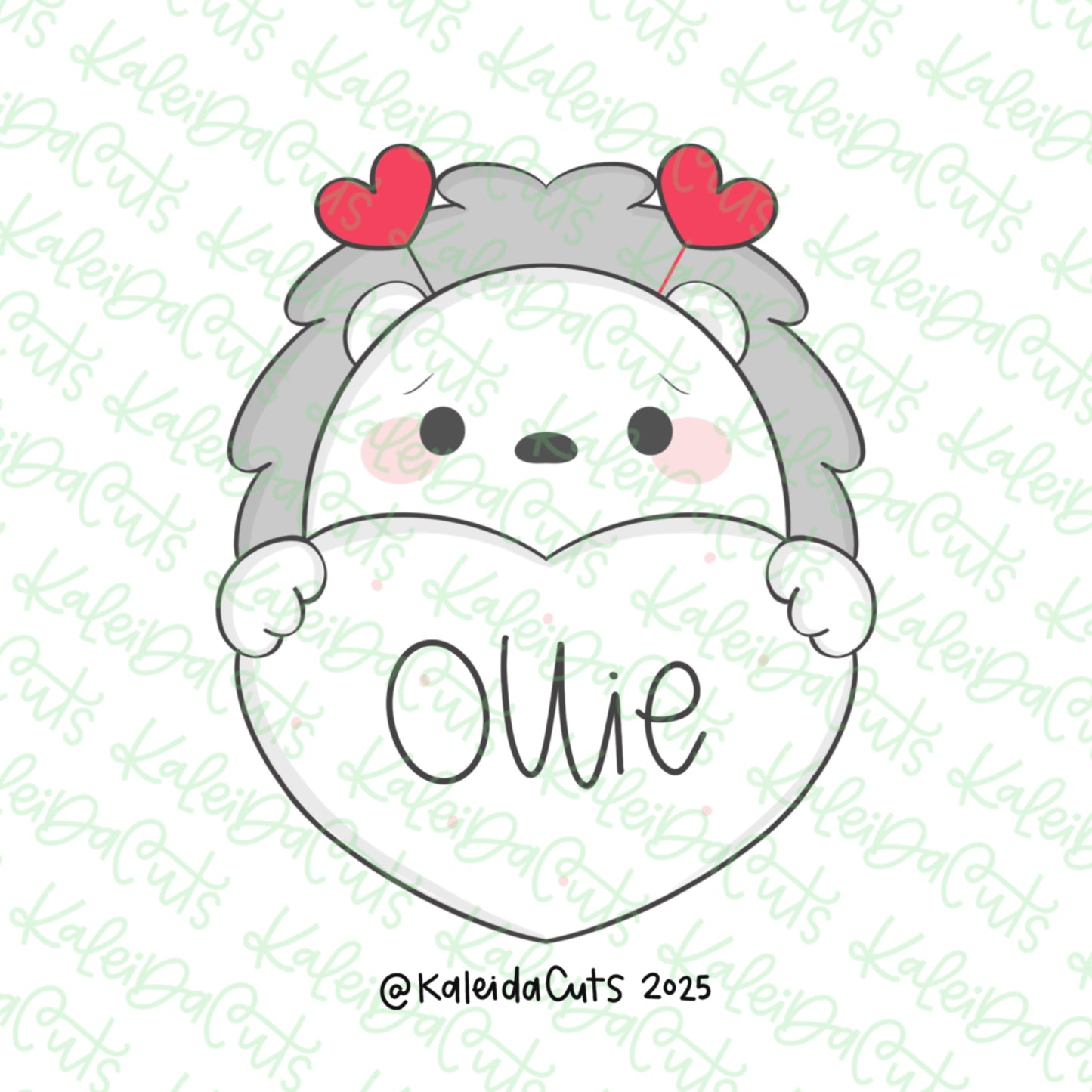 Hedgehog Valentine Cookie Cutter