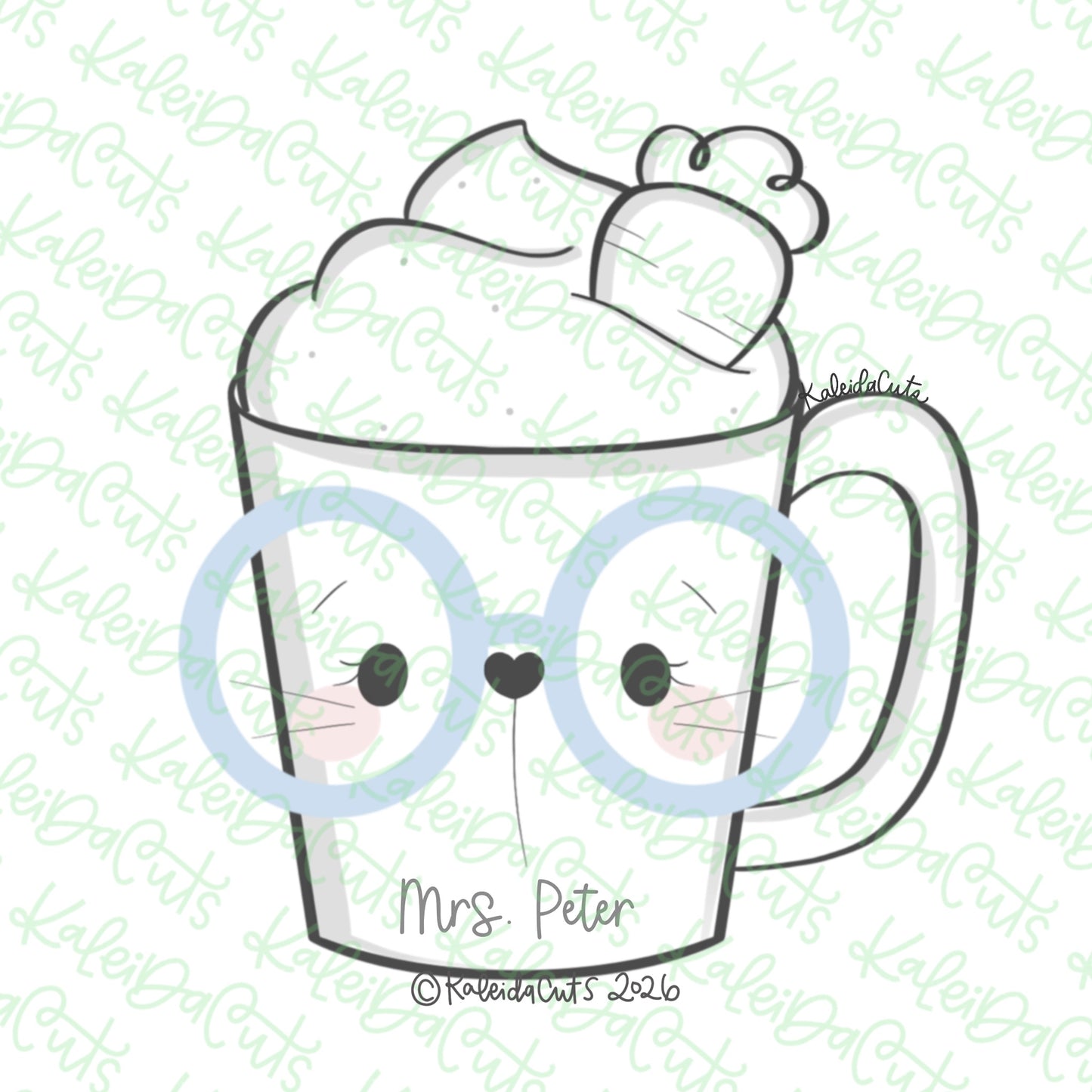 Teacher Easter Latte Cookie Cutter