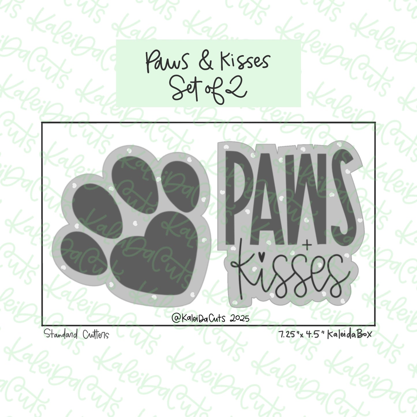 Paws & Kisses Cookie Cutter Set of 2