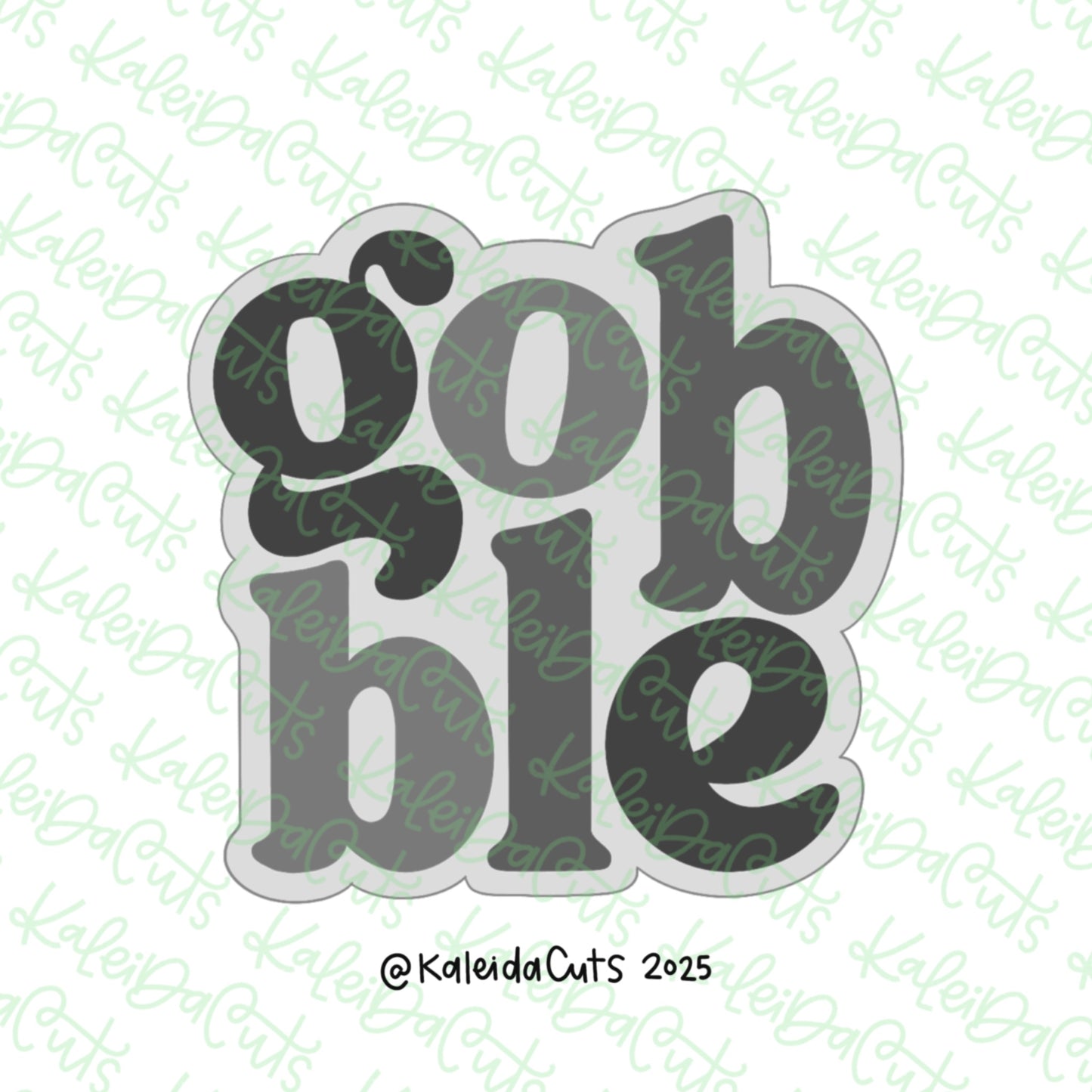 Simple Gobble Plaque Cookie Cutter