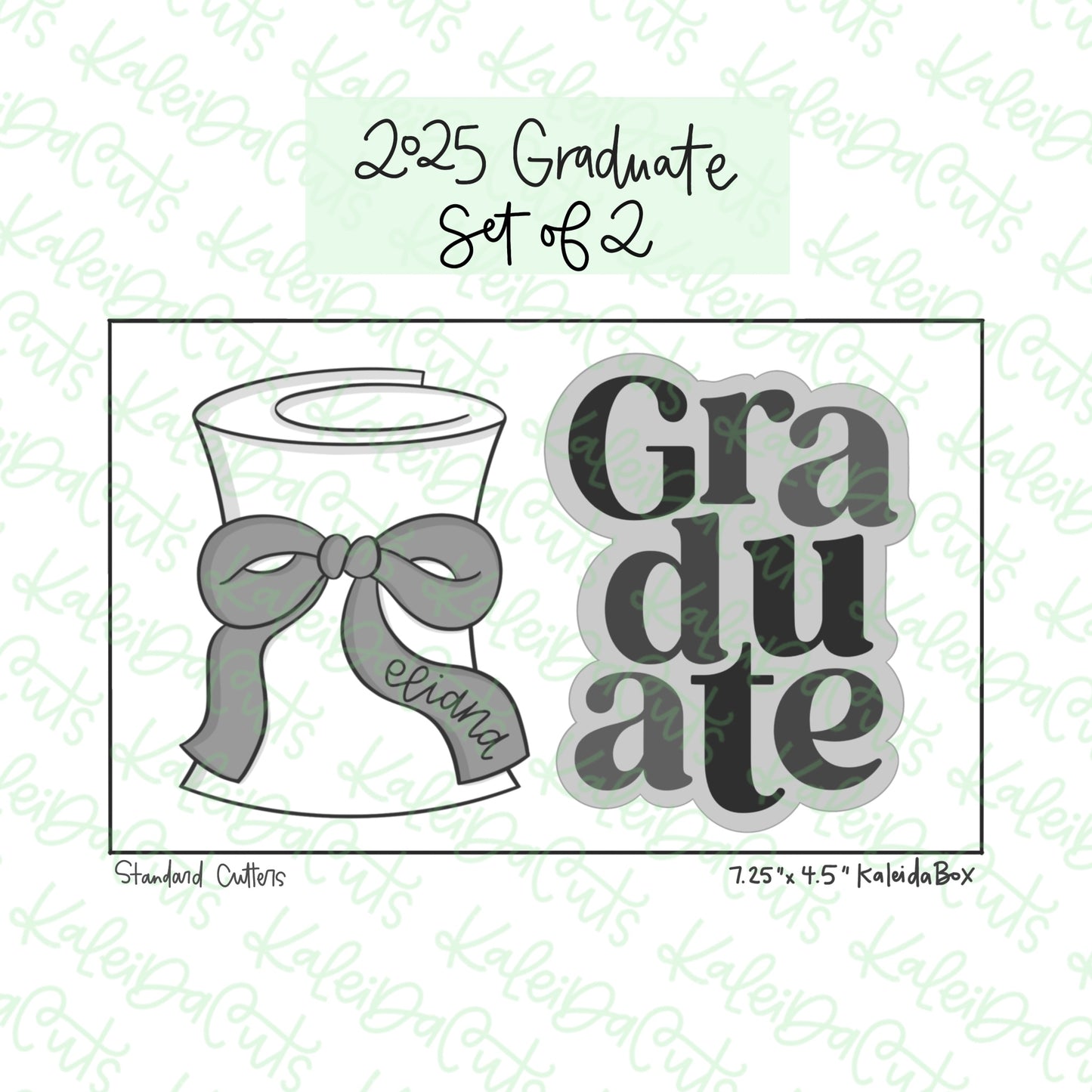 2025 Graduate Cookie Cutter Set of 2